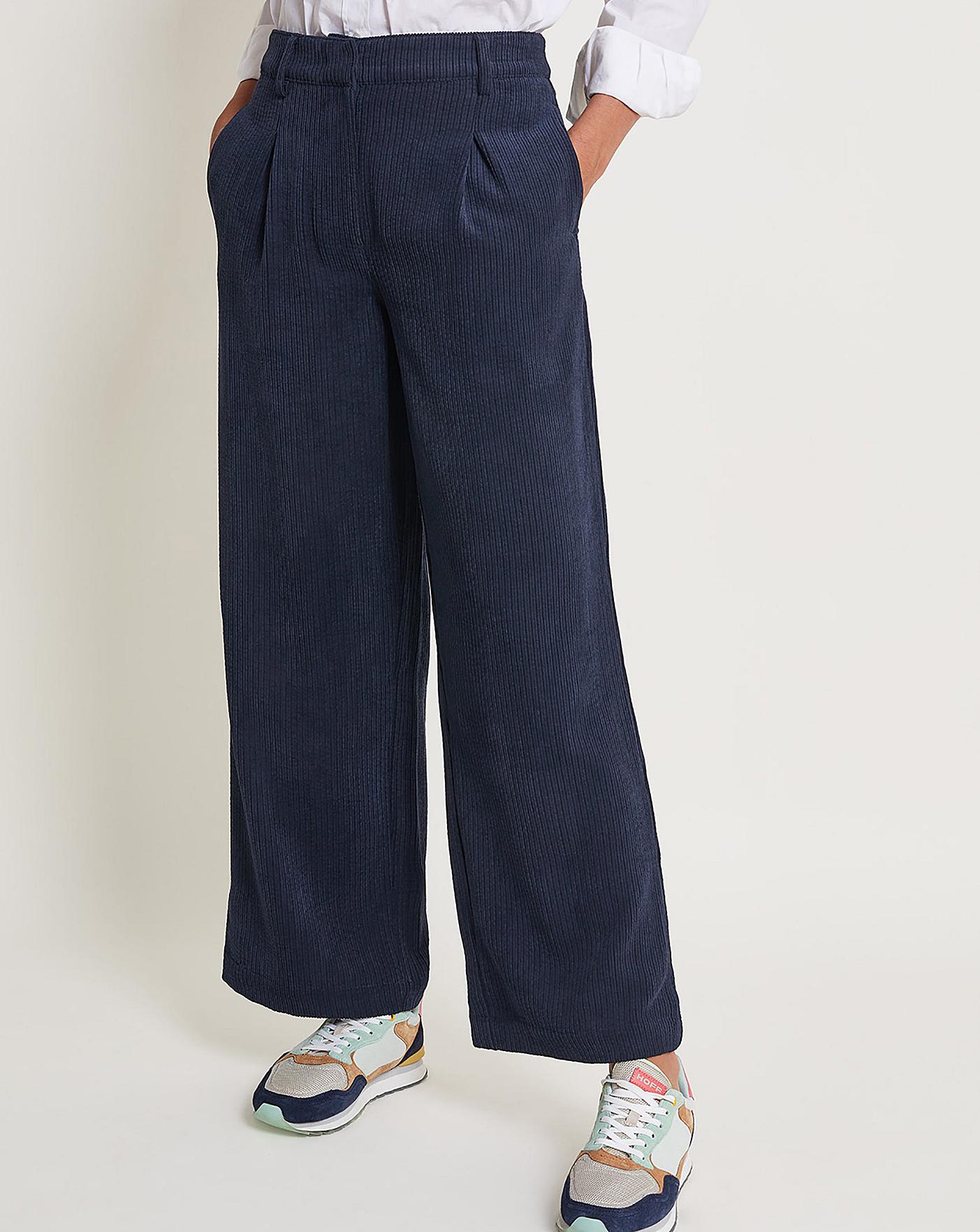 Monsoon Serena Wide Leg Cord Trousers | J D Williams