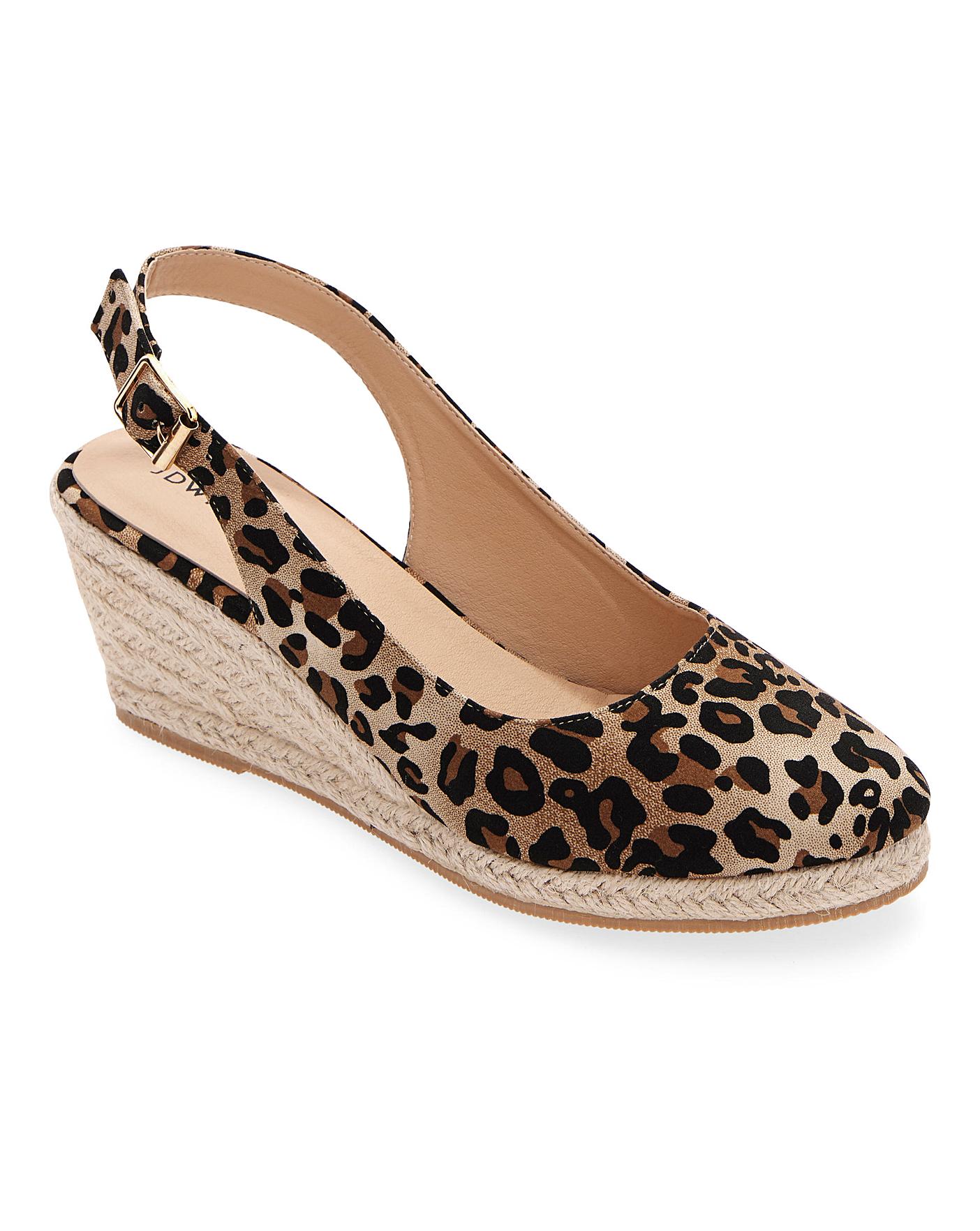 Slingback Wedge Espadrilles E Fit | Simply Be