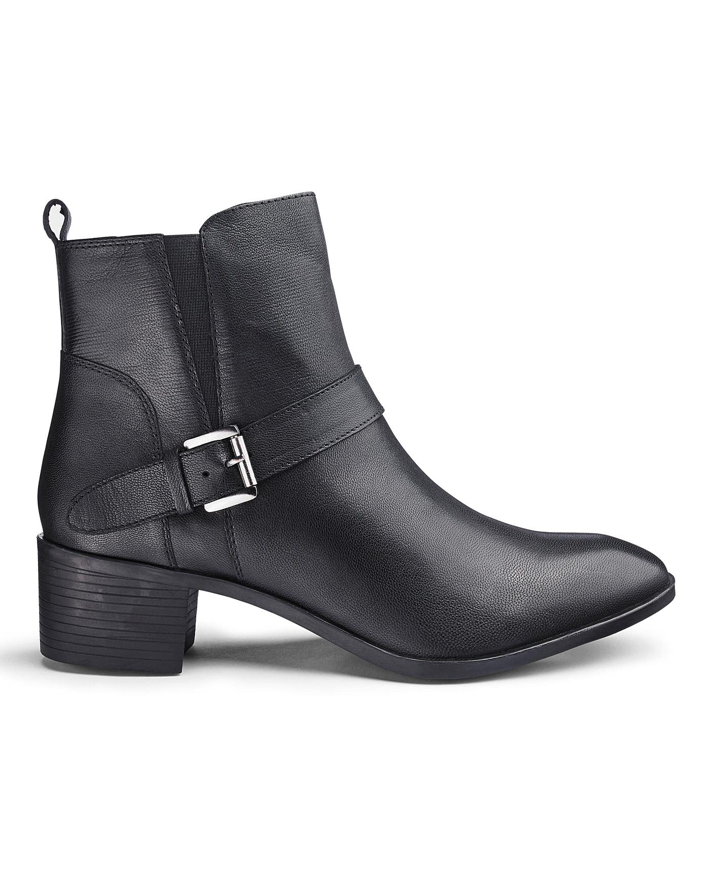 wide fit black ankle boots uk