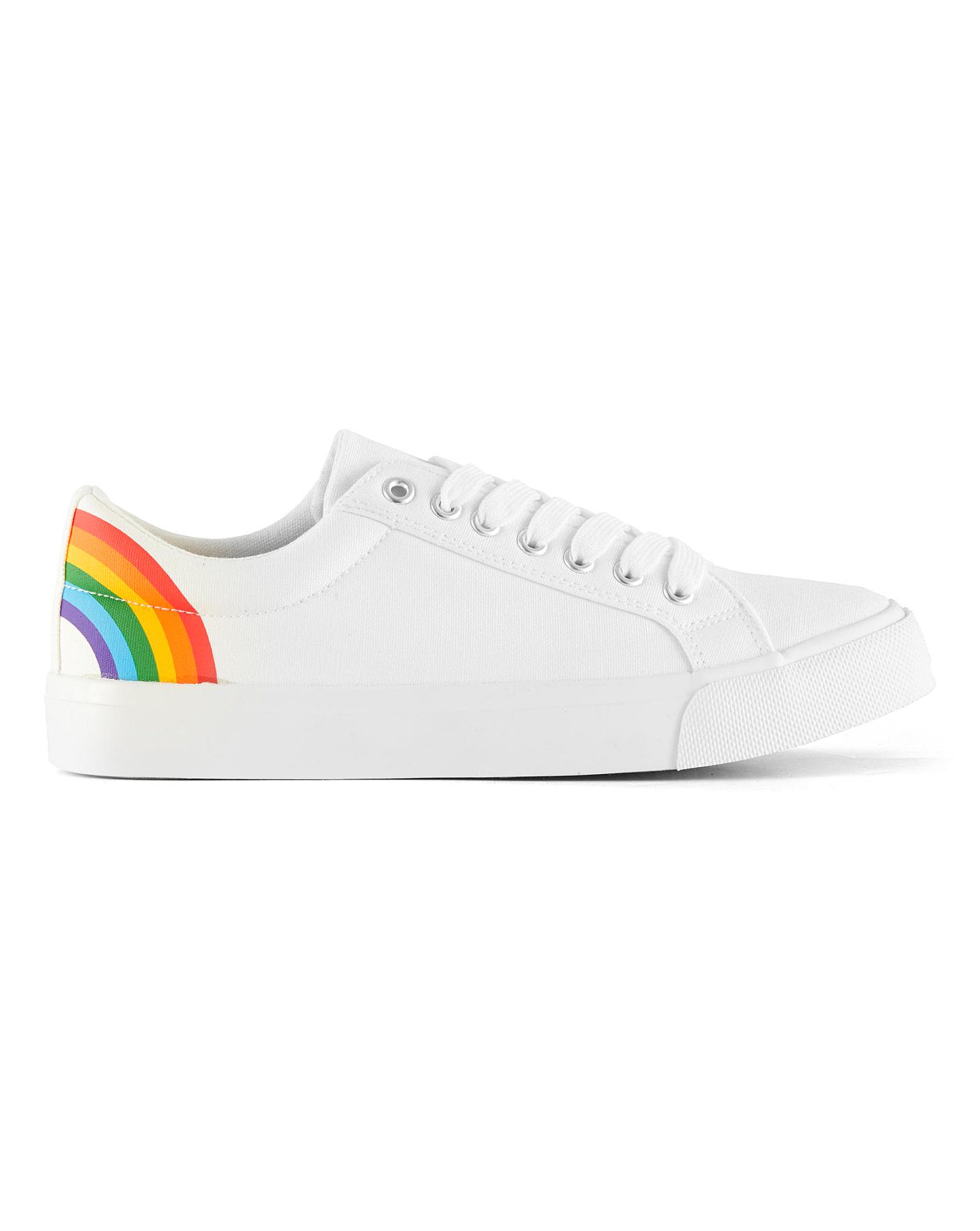 rainbow canvas shoes