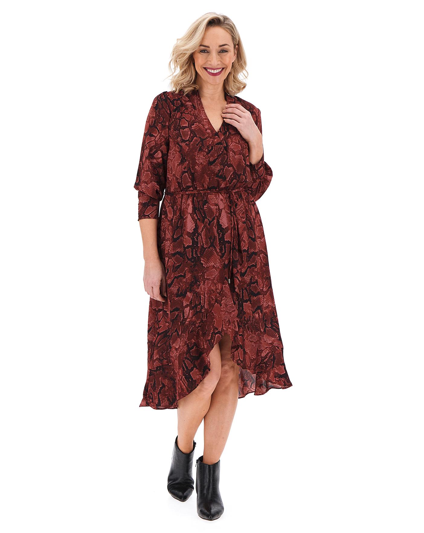 oasis snake print dress