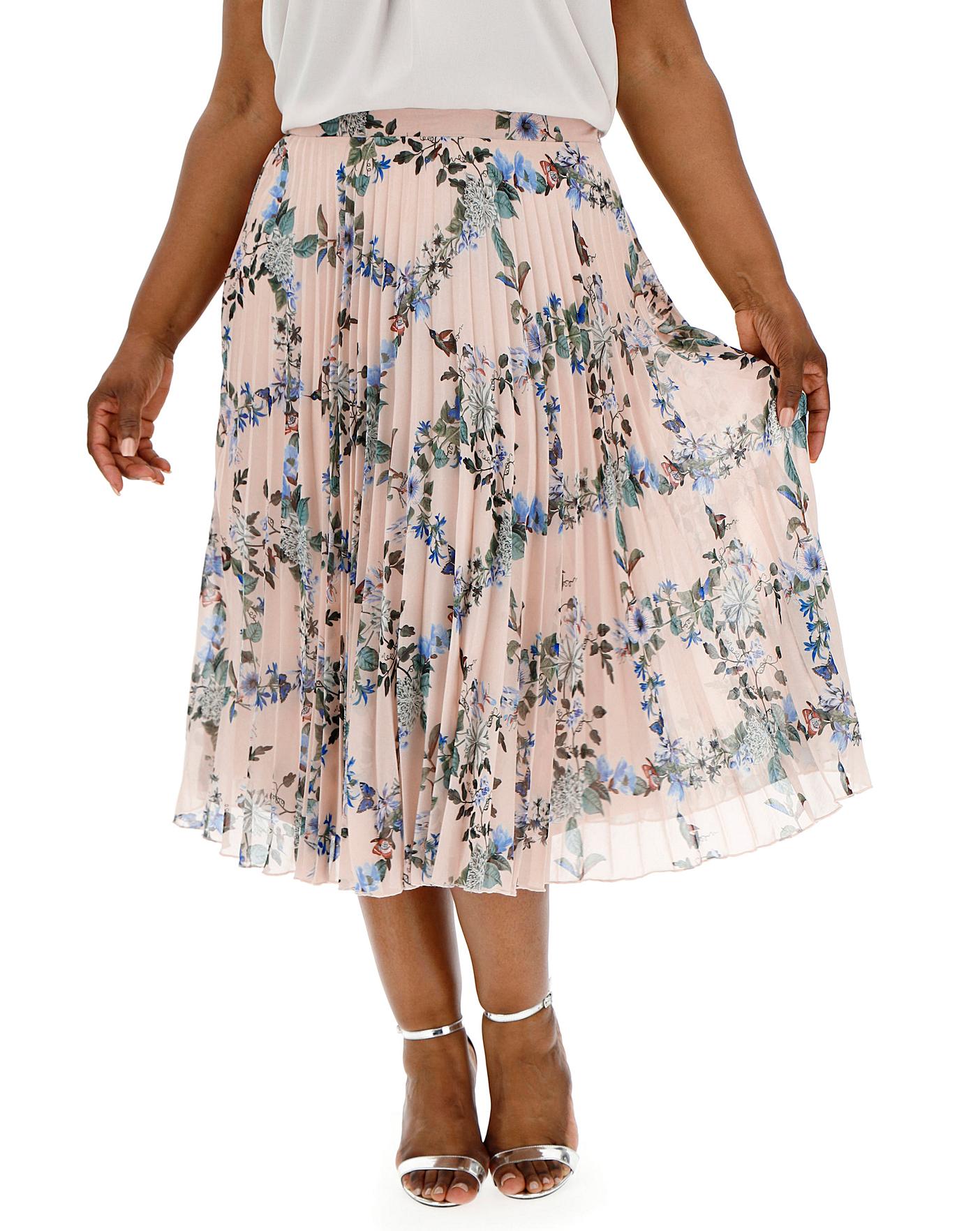 oasis floral pleated cami dress