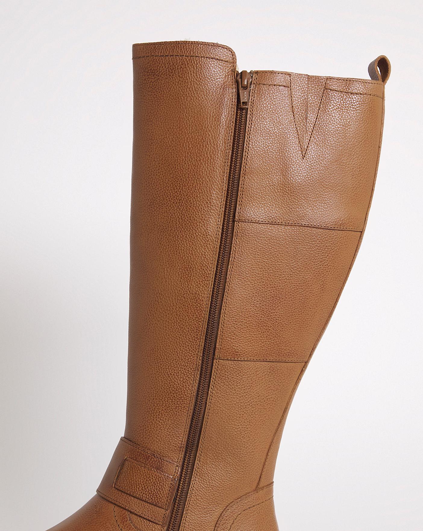 Tan knee clearance high boots sale