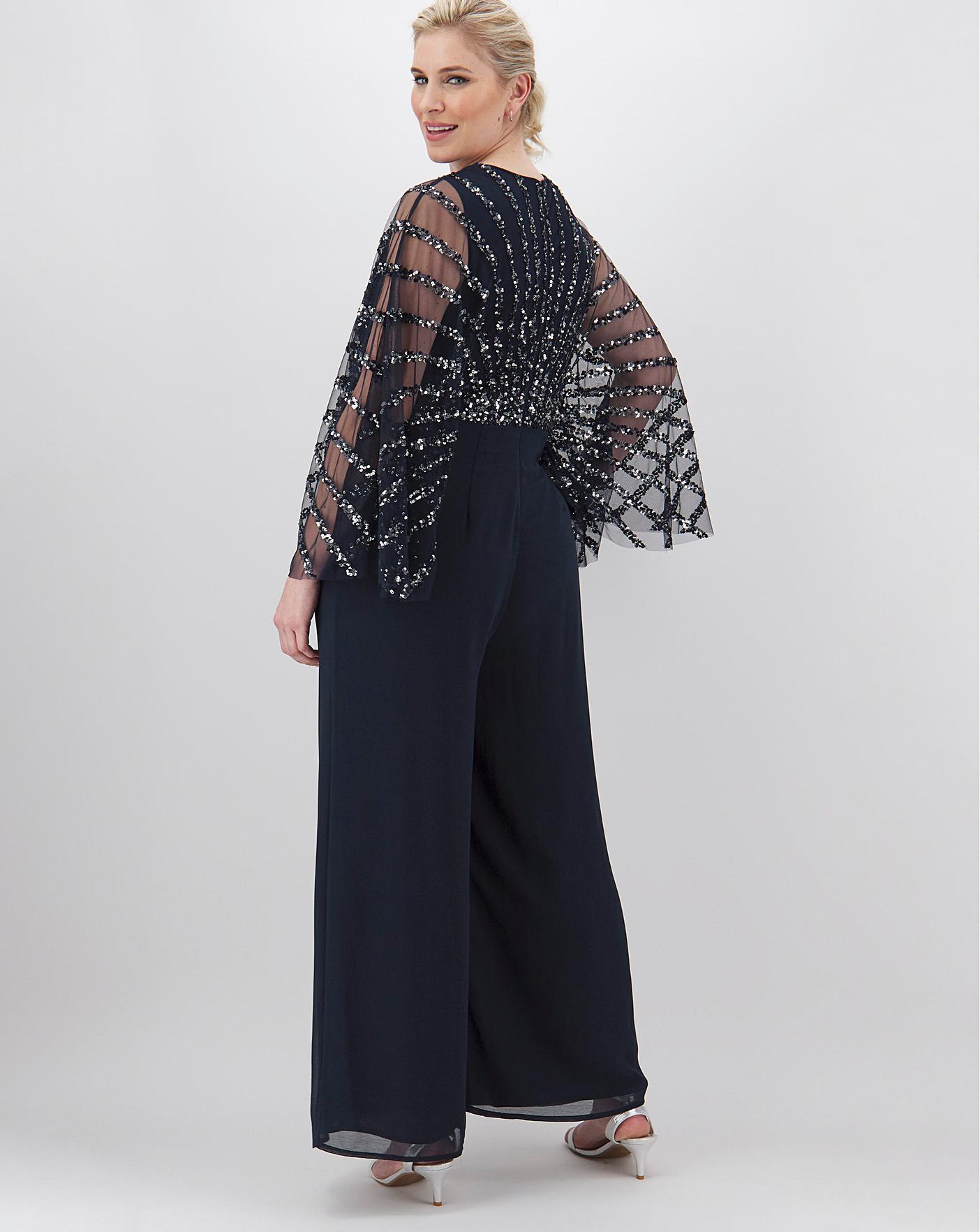 maya cape detail jumpsuit