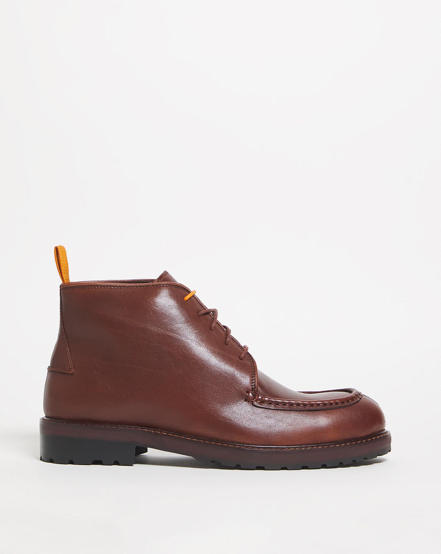 Leather Apron Seam Boot