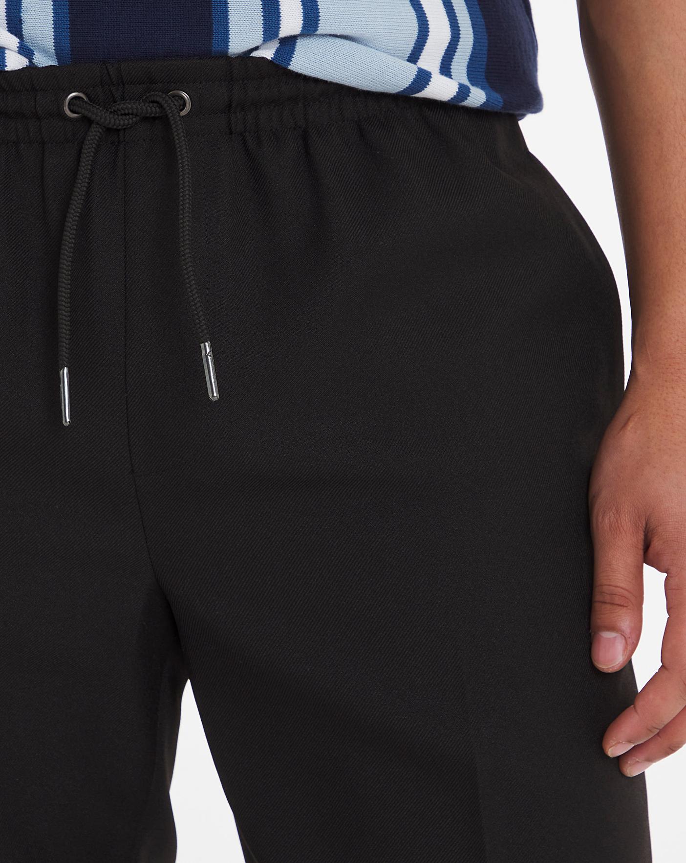 Black Elasticated Cuffed Jogger Trousers | Premier Man