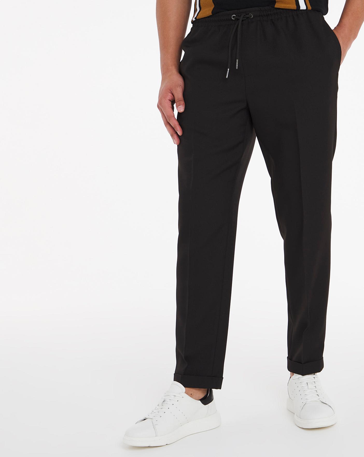 Black Elast Jogger Trousers with Turn 