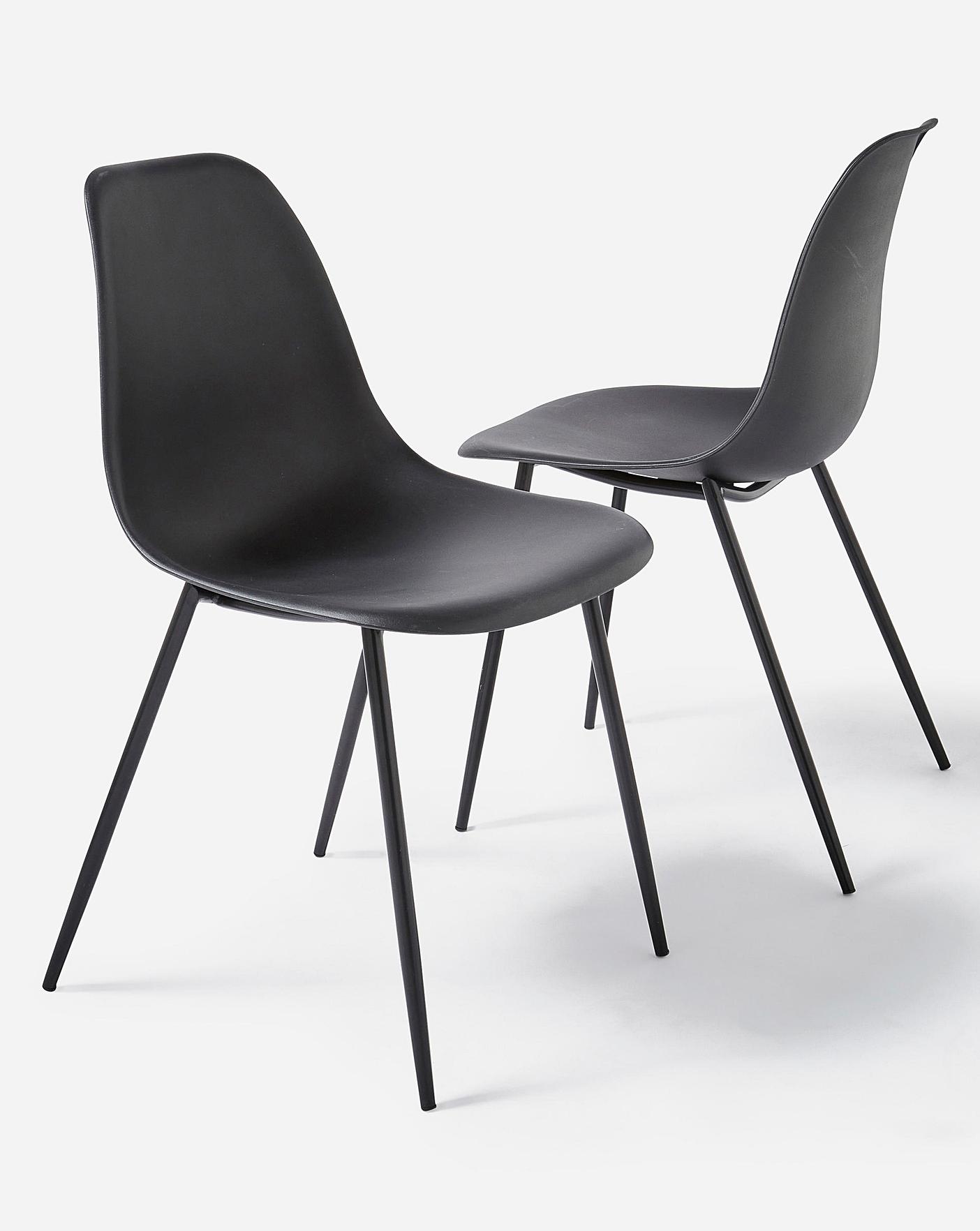 Vivo Essentials Pair of Plastic Chairs J D Williams