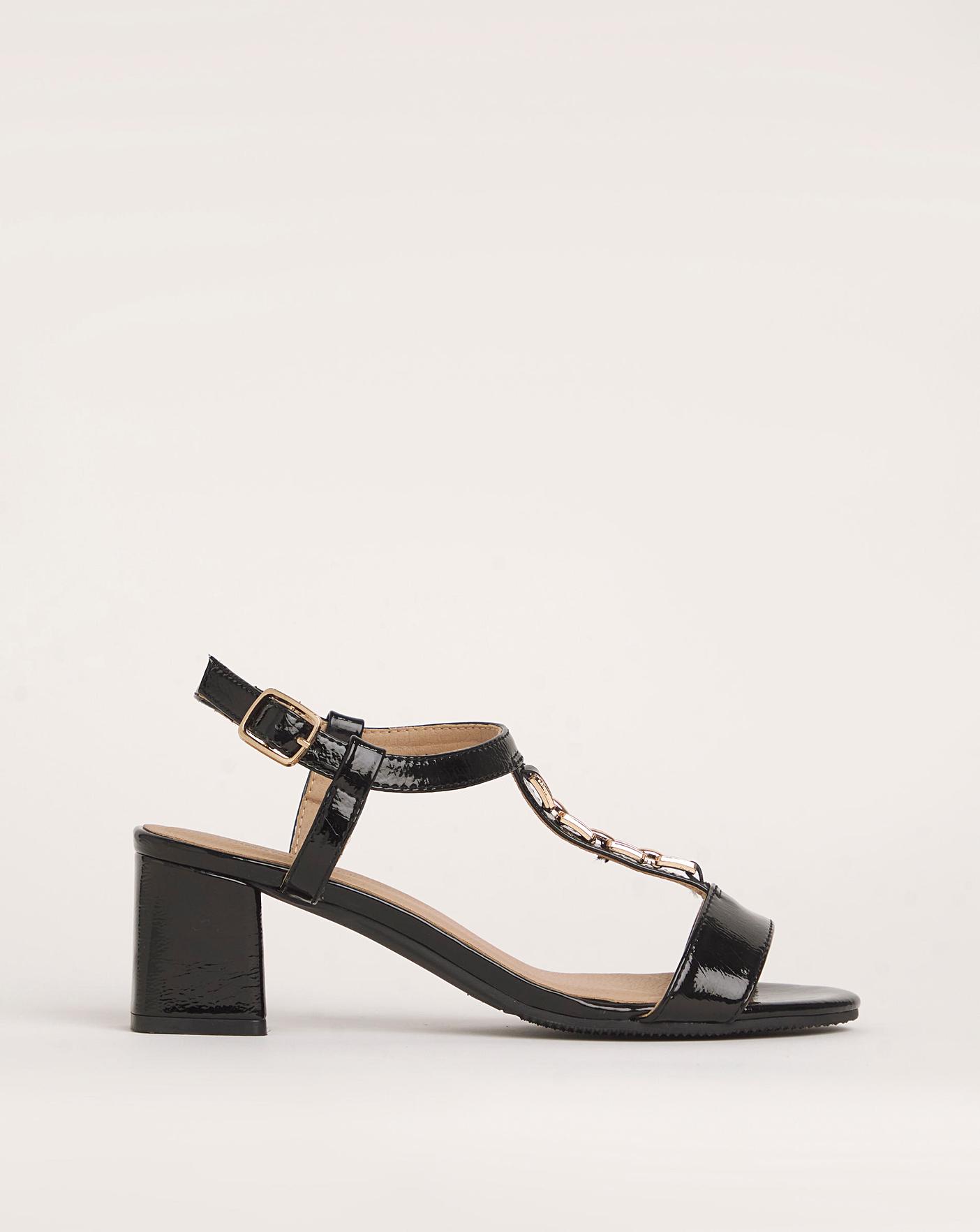 Cushion Walk Block Heel Sandals E Fit | Fashion World