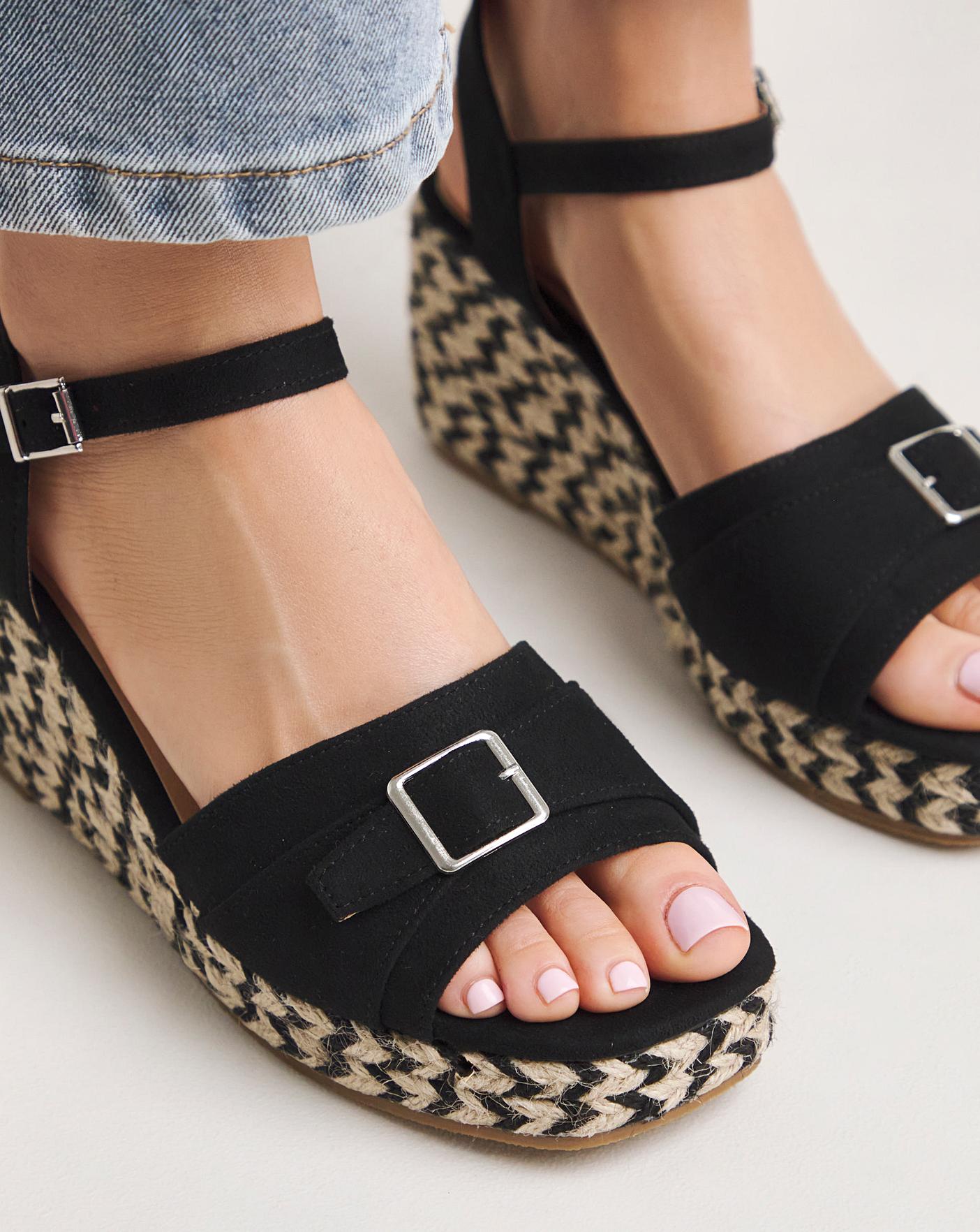 Buckle Espadrille Sandal E Fit | Ambrose Wilson