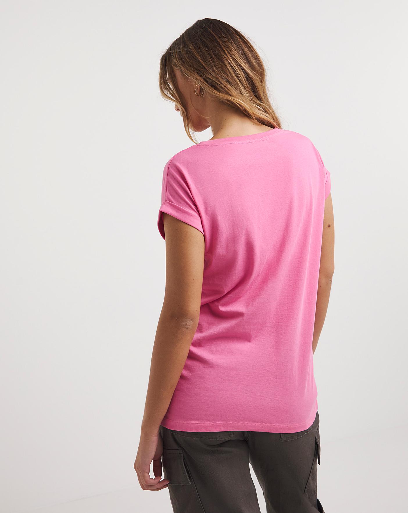 Black & Pink 2 Pack Boyfriend T Shirts Fashion World