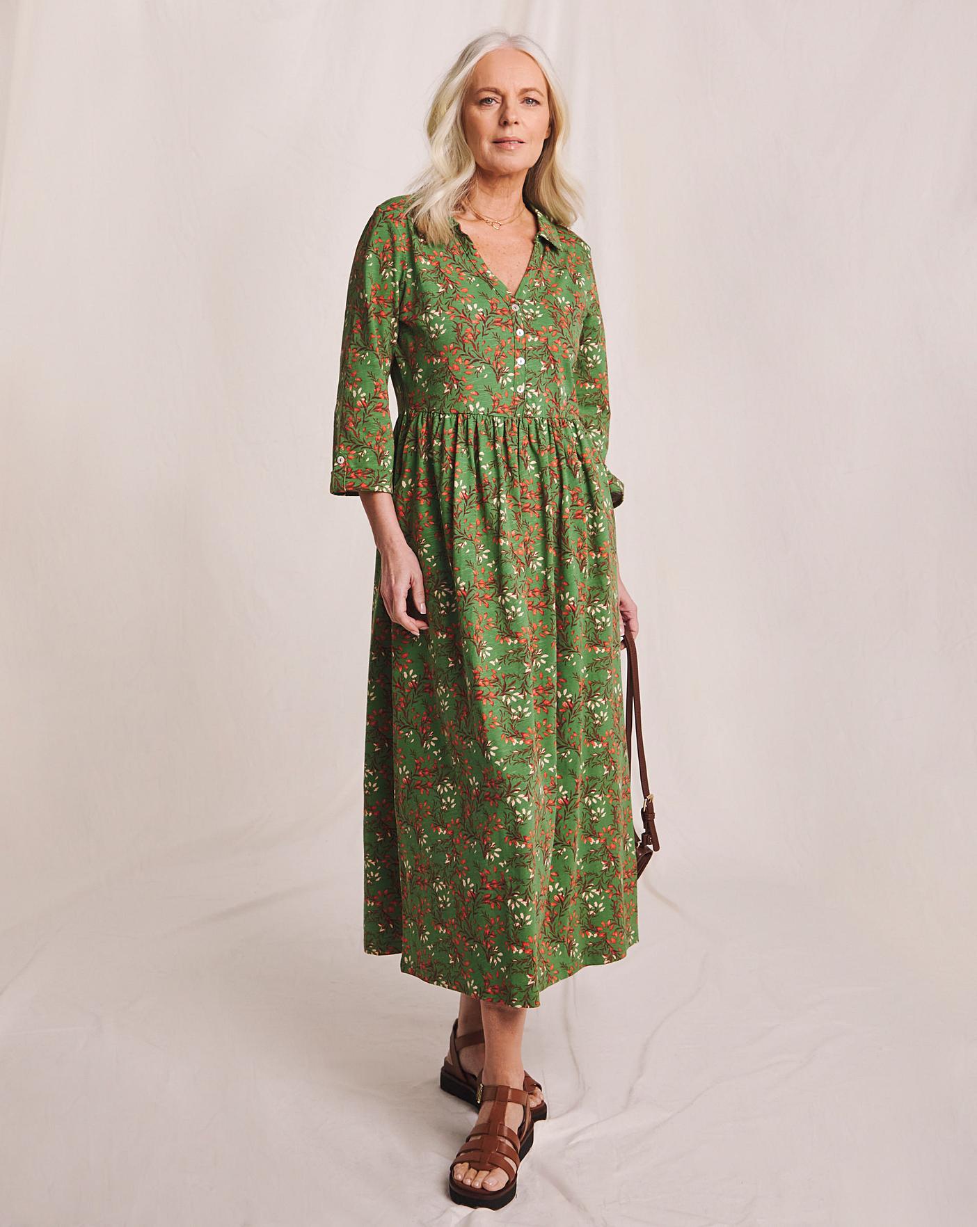 Julipa Pure Cotton Midi Shirt Dress | Oxendales