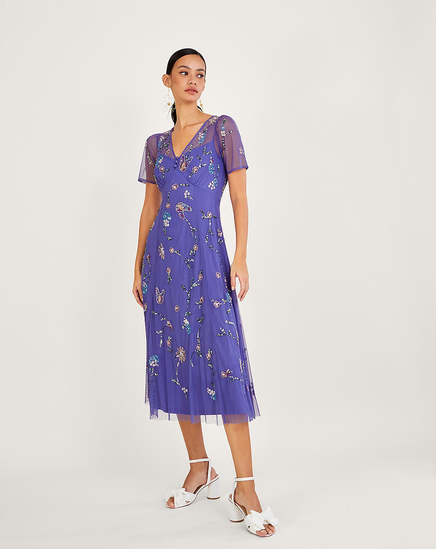 Monsoon Kathy Embellished Midi Dress | J D Williams