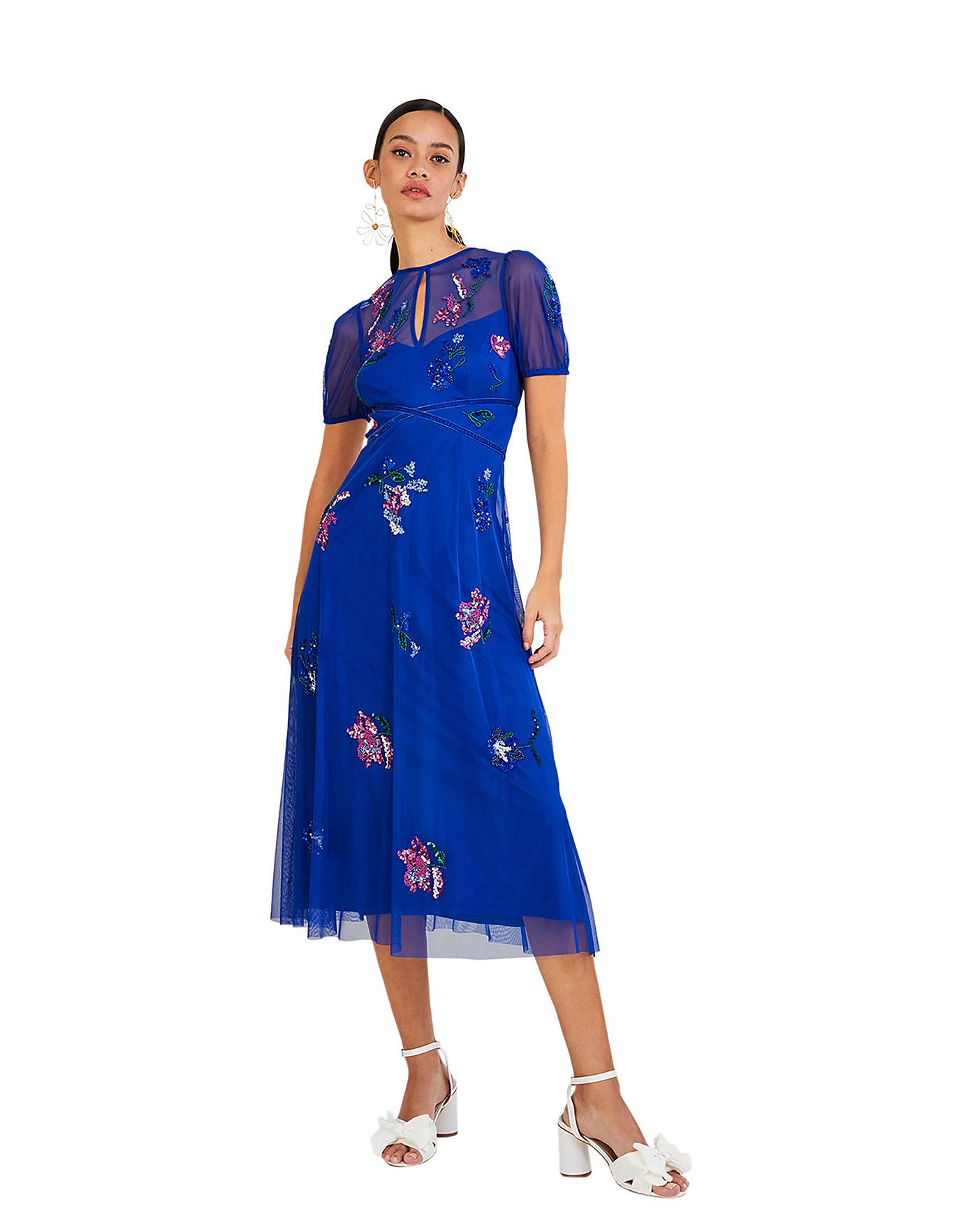 Monsoon Phoebe Embellished Midi Dress J D Williams