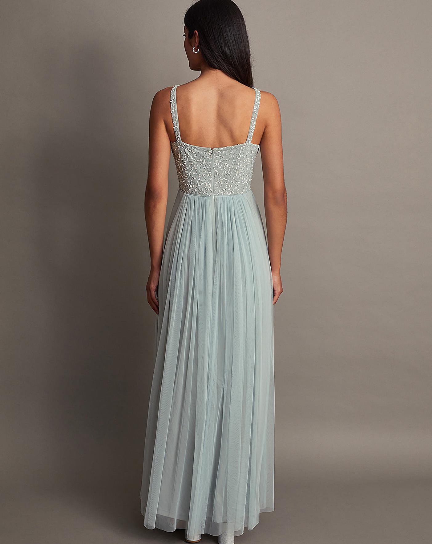 Little mistress lavender outlet grey embellished maxi dress