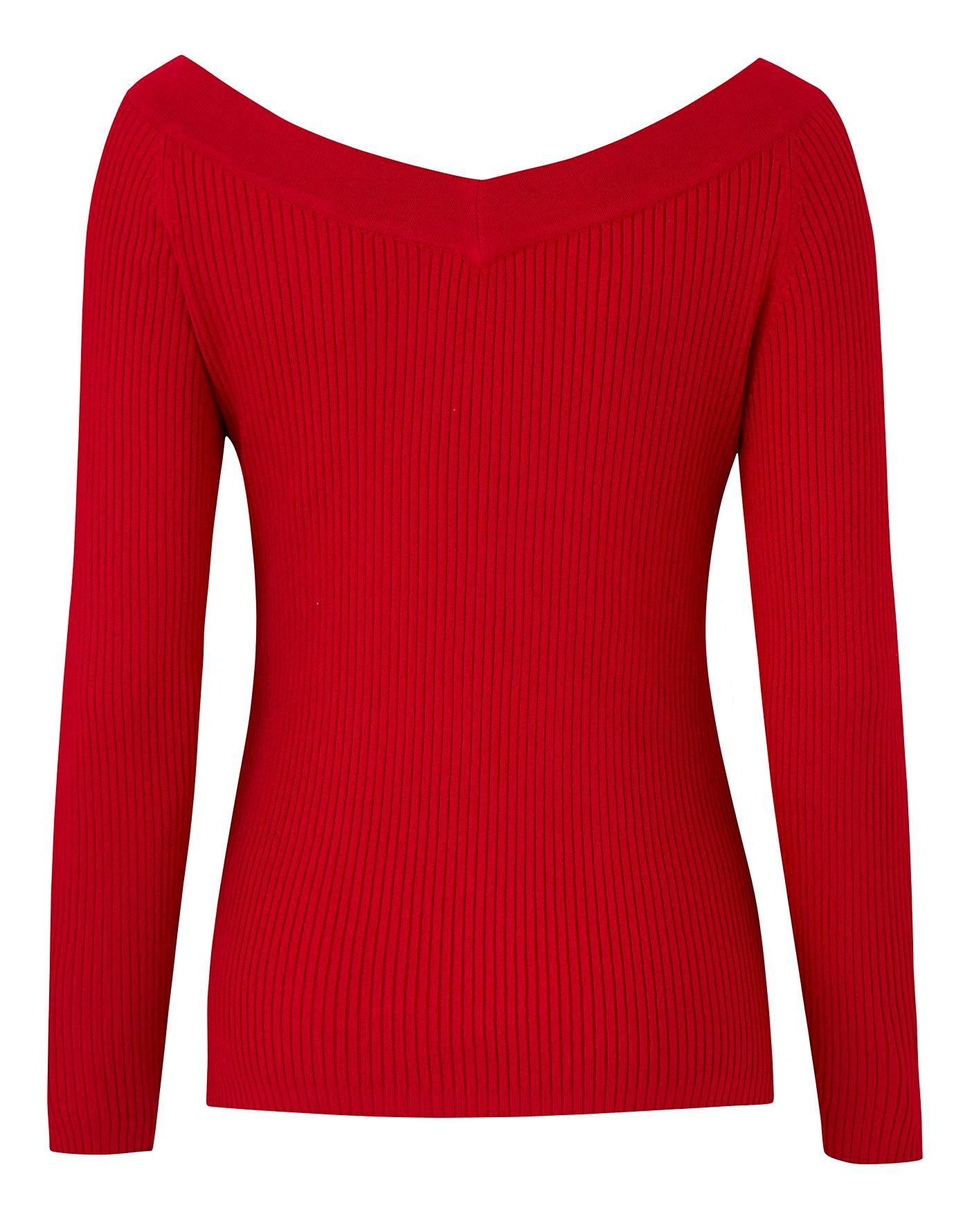 Knitted Bardot Jumper | Crazy Clearance
