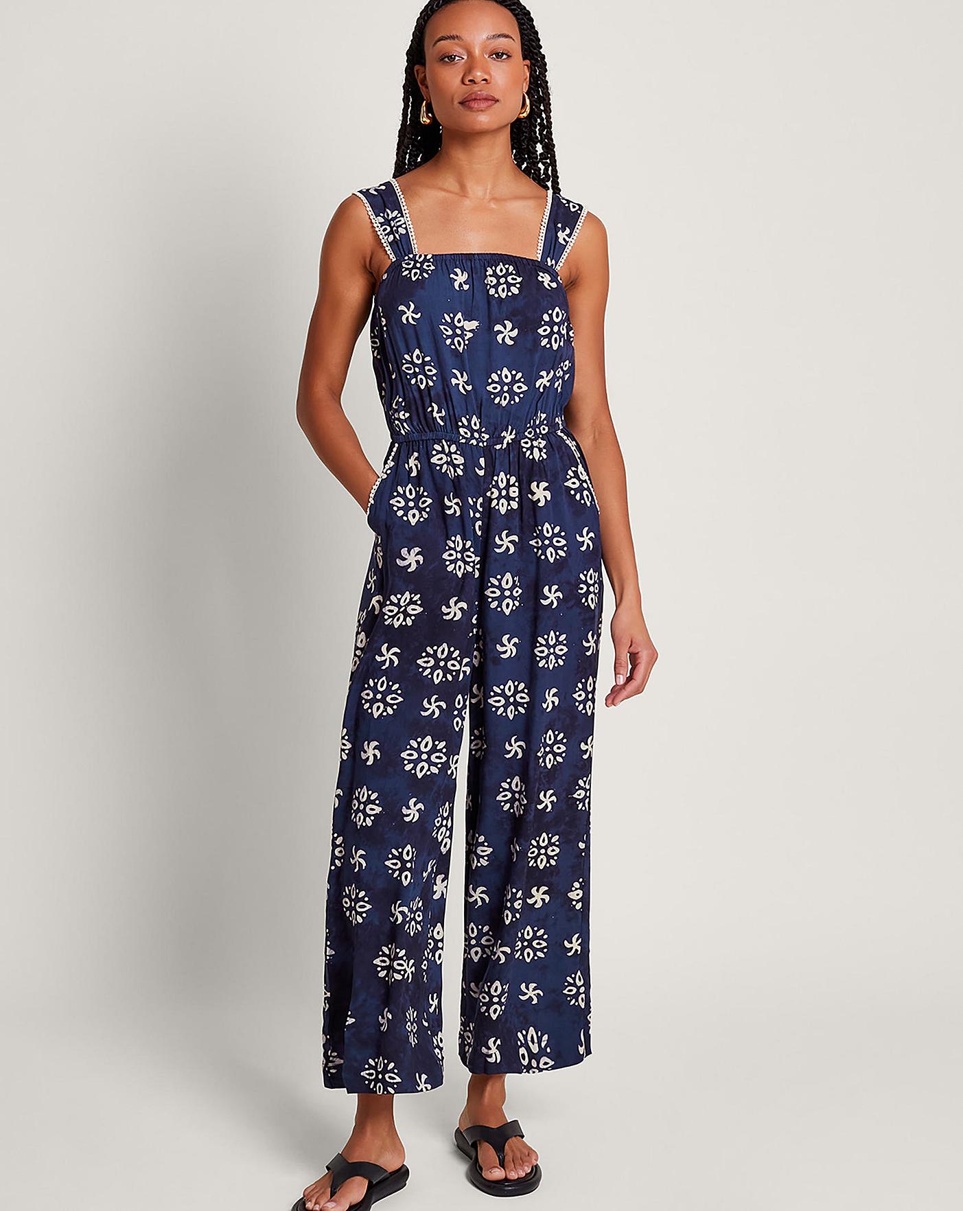 Monsoon Loreta Batik Print Jumpsuit J D Williams 