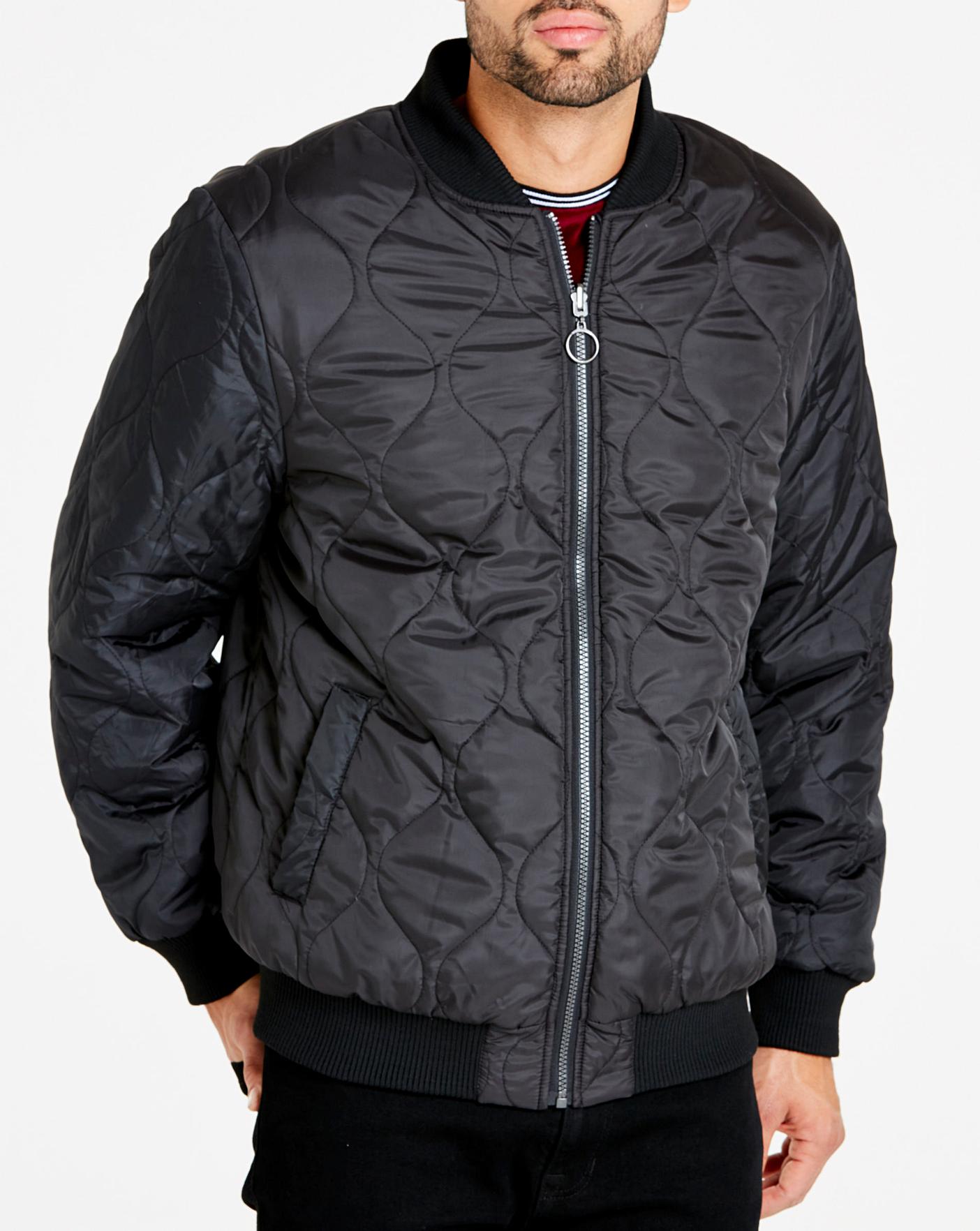 Jacamo Black Reversible Bomber Long | Crazy Clearance