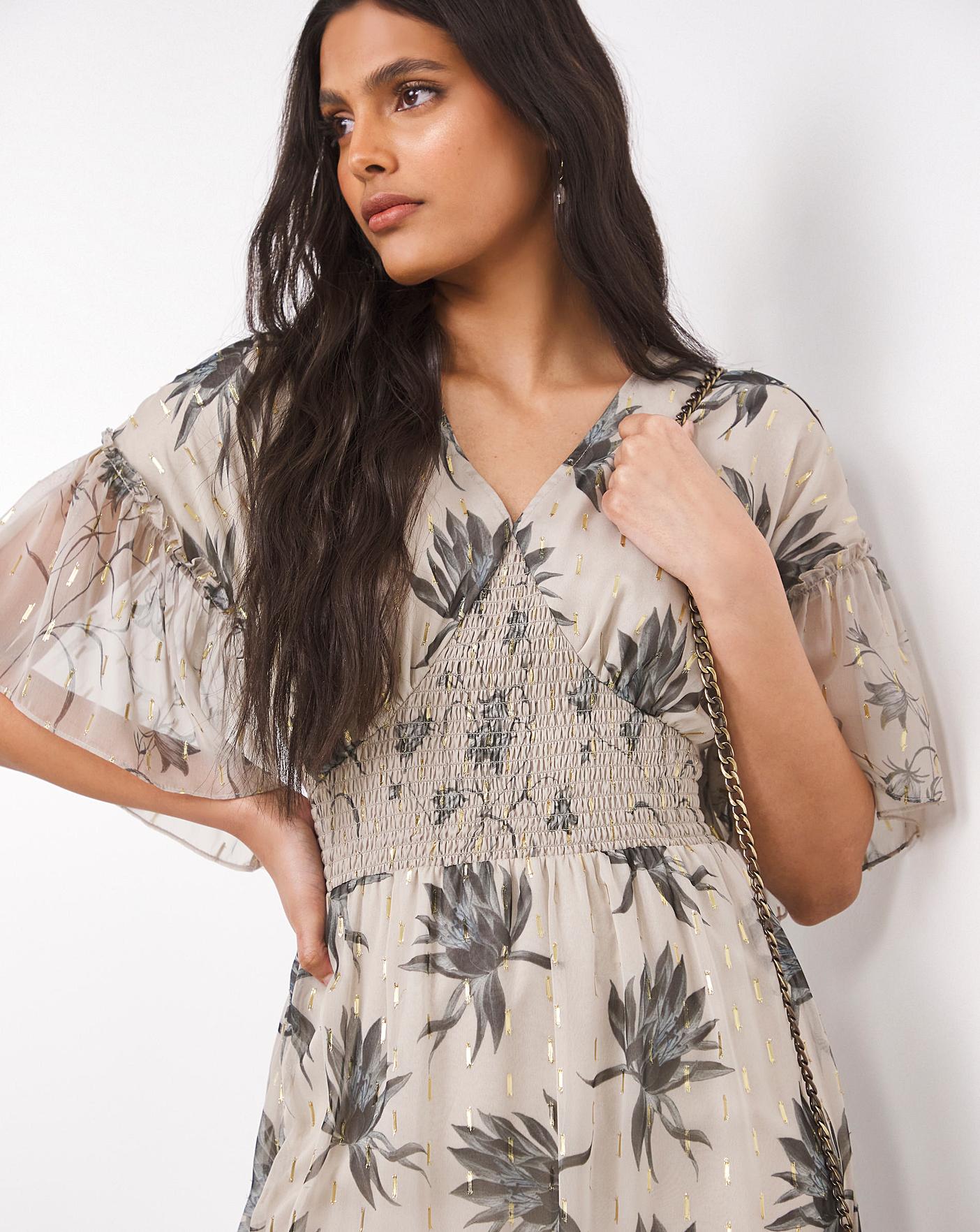 Mixed Print Maxi Dress J D Williams