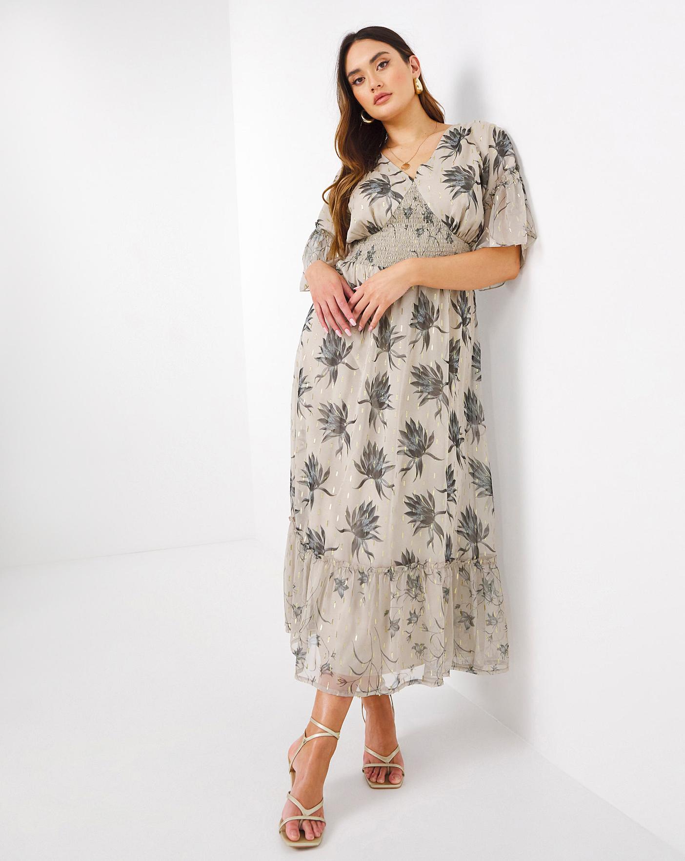 Mixed print 2025 maxi dress