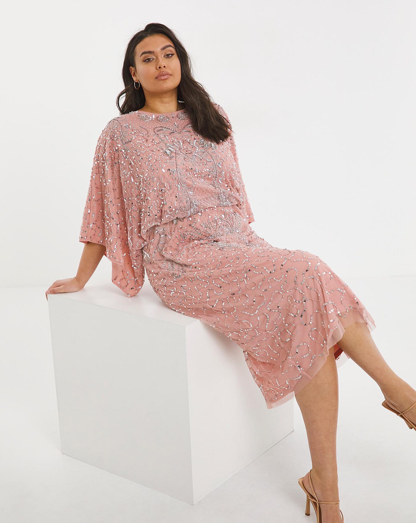Joanna Hope Sequin Batwing Dress 