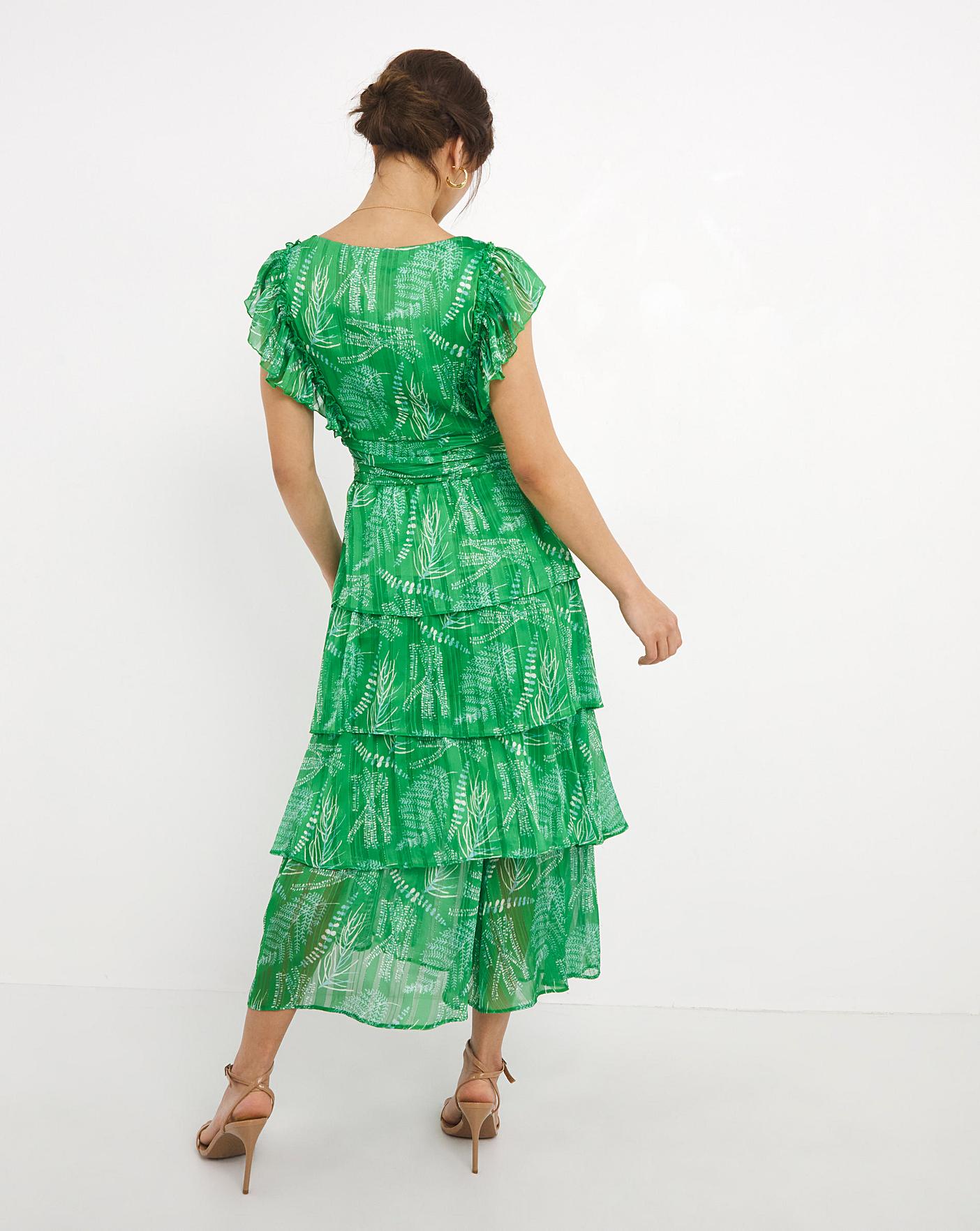 Joanna Hope Tiered Printed Midi Dress | Ambrose Wilson