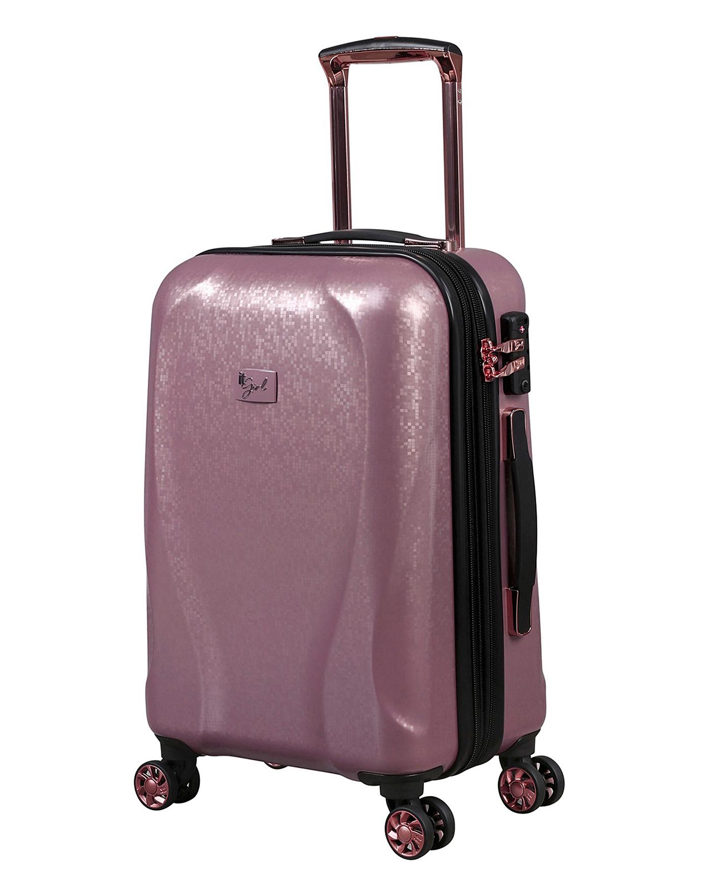 glitter carry on luggage