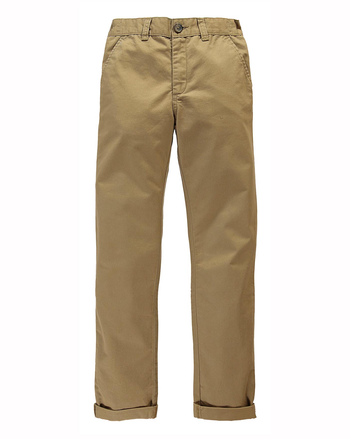 Boys Chino Trousers Generous Fit | The Kids Division