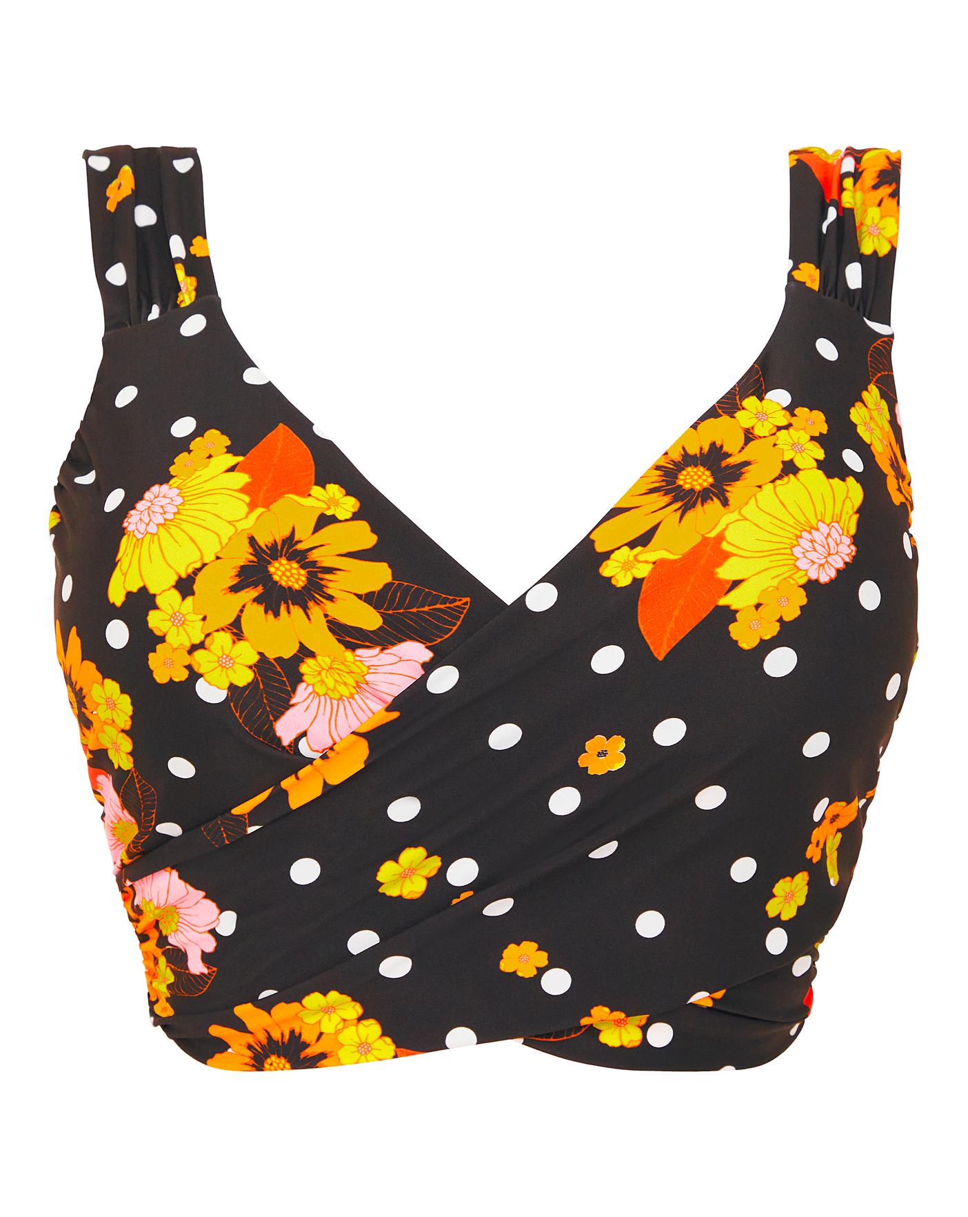 Joe Browns Floral Print Bikini Top J D Williams