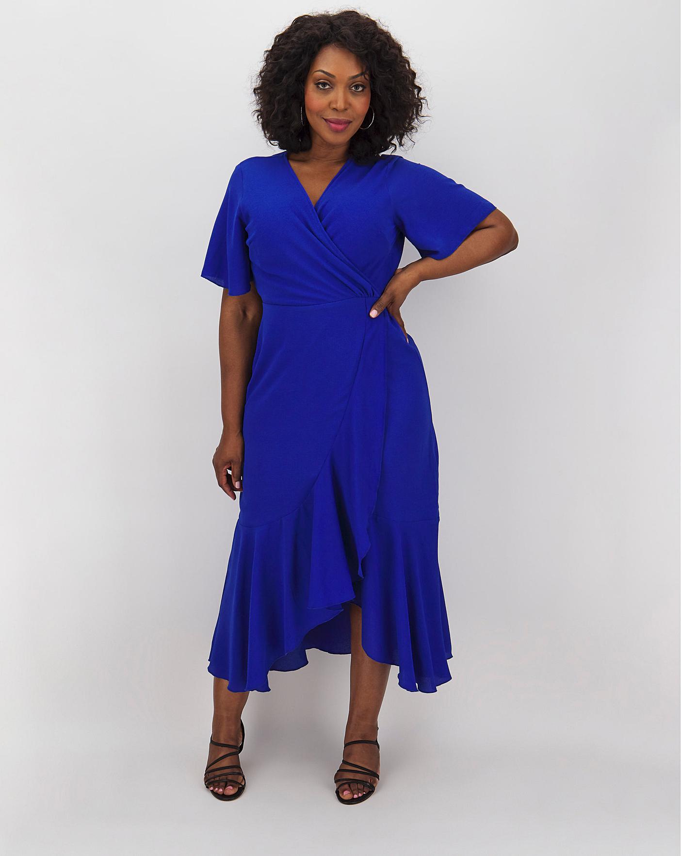 cobalt wrap dress