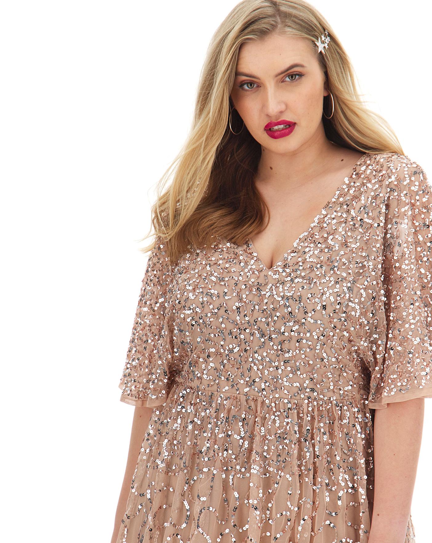 v neck sequin