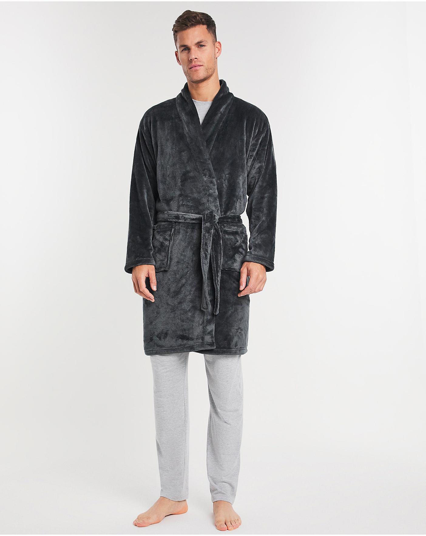 sherpa fleece dressing gown