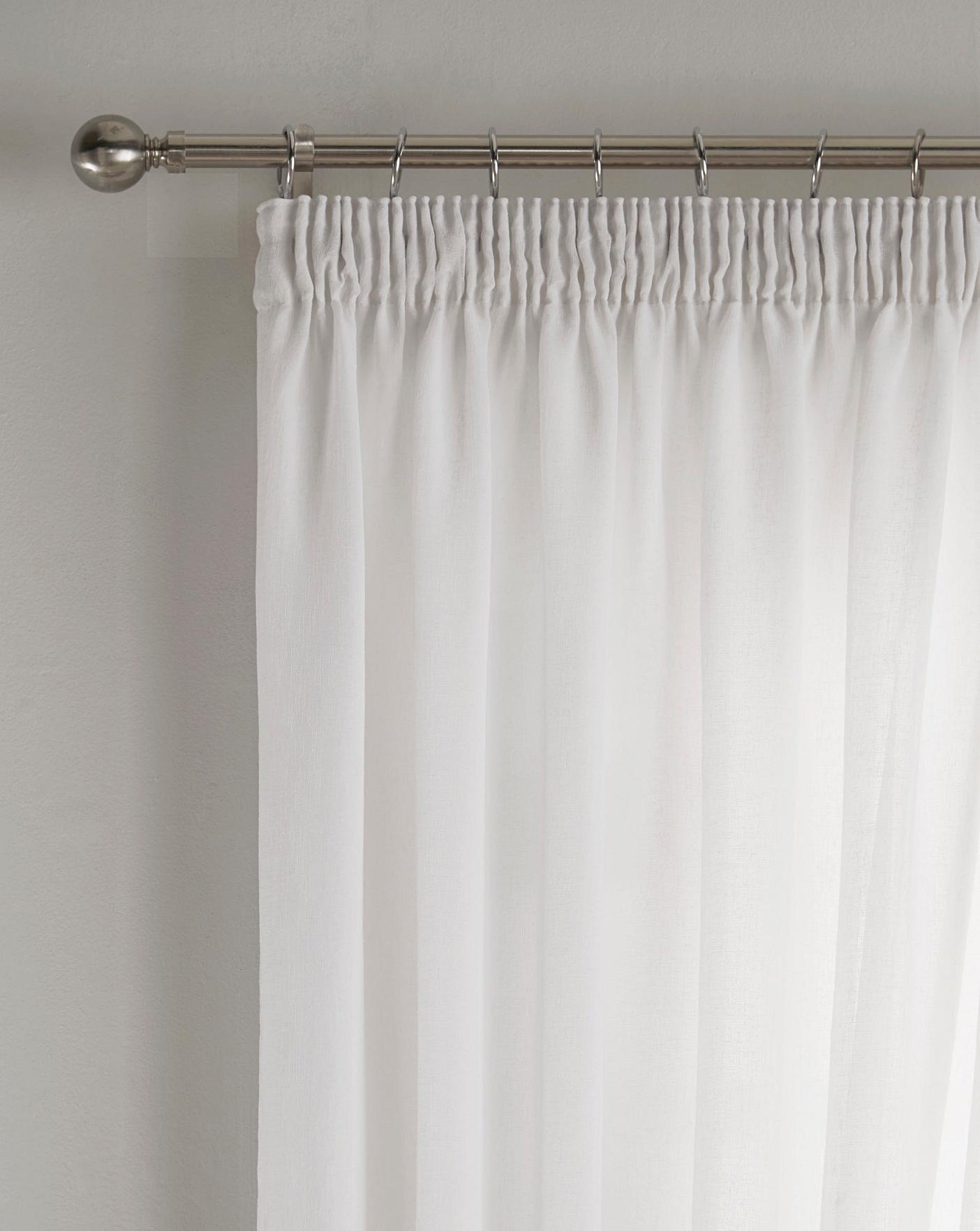 Tobago Pencil Pleat Lined Voile Curtains | Ambrose Wilson