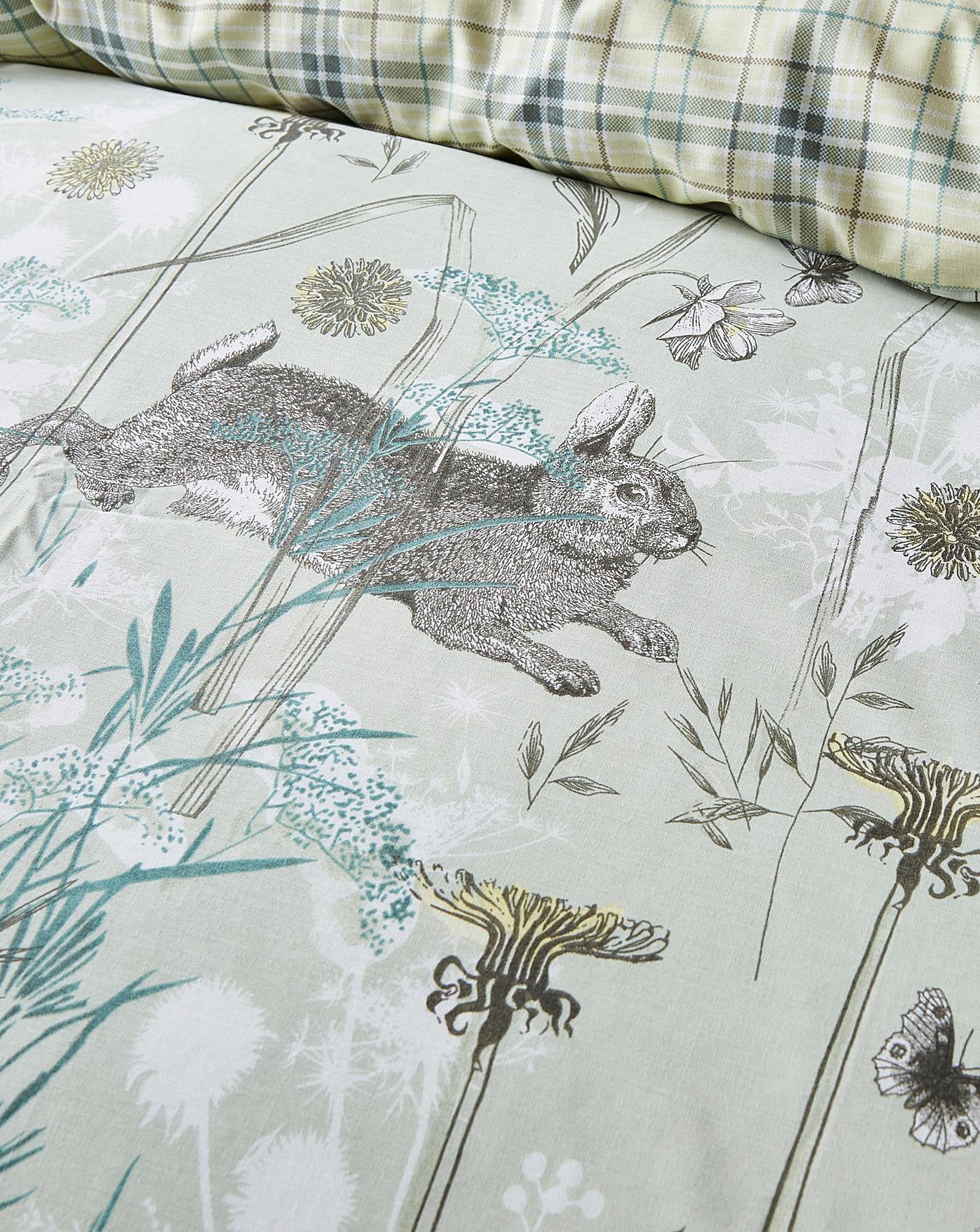 rabbit meadow duvet cover