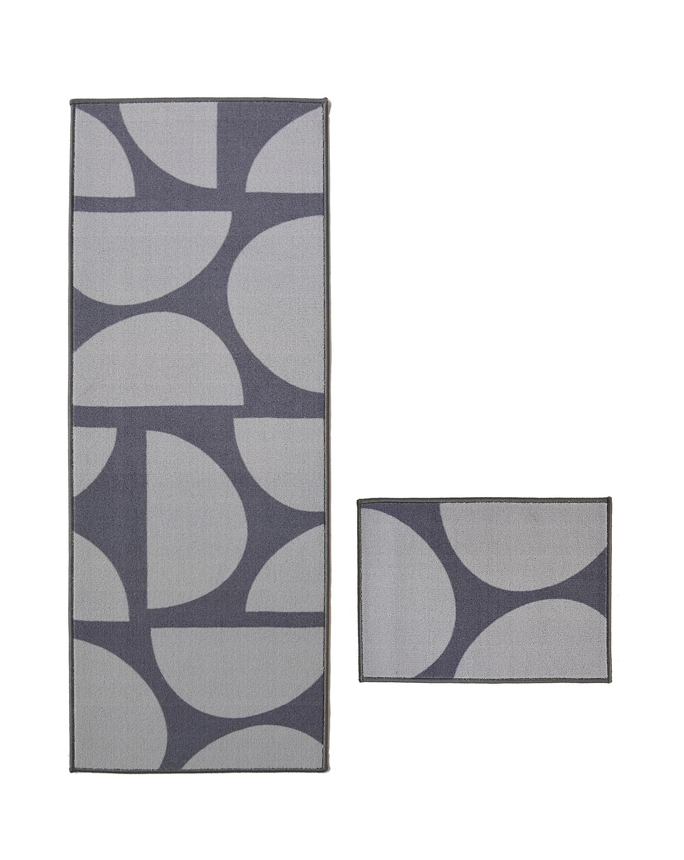 Printed Geo Runner and Doormat Set J D Williams