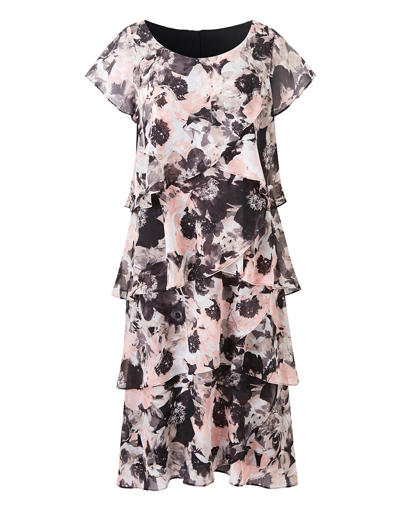 Julipa Tiered Print Dress | J D Williams