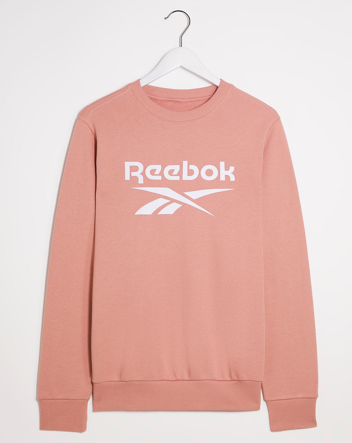 Reebok sweatshirt mens best sale pink