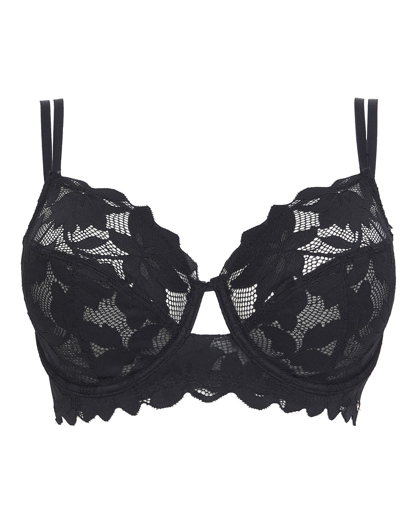 DORINA Exclusive Desiree Lace Non Padded Bra With Strap Detailing in Black