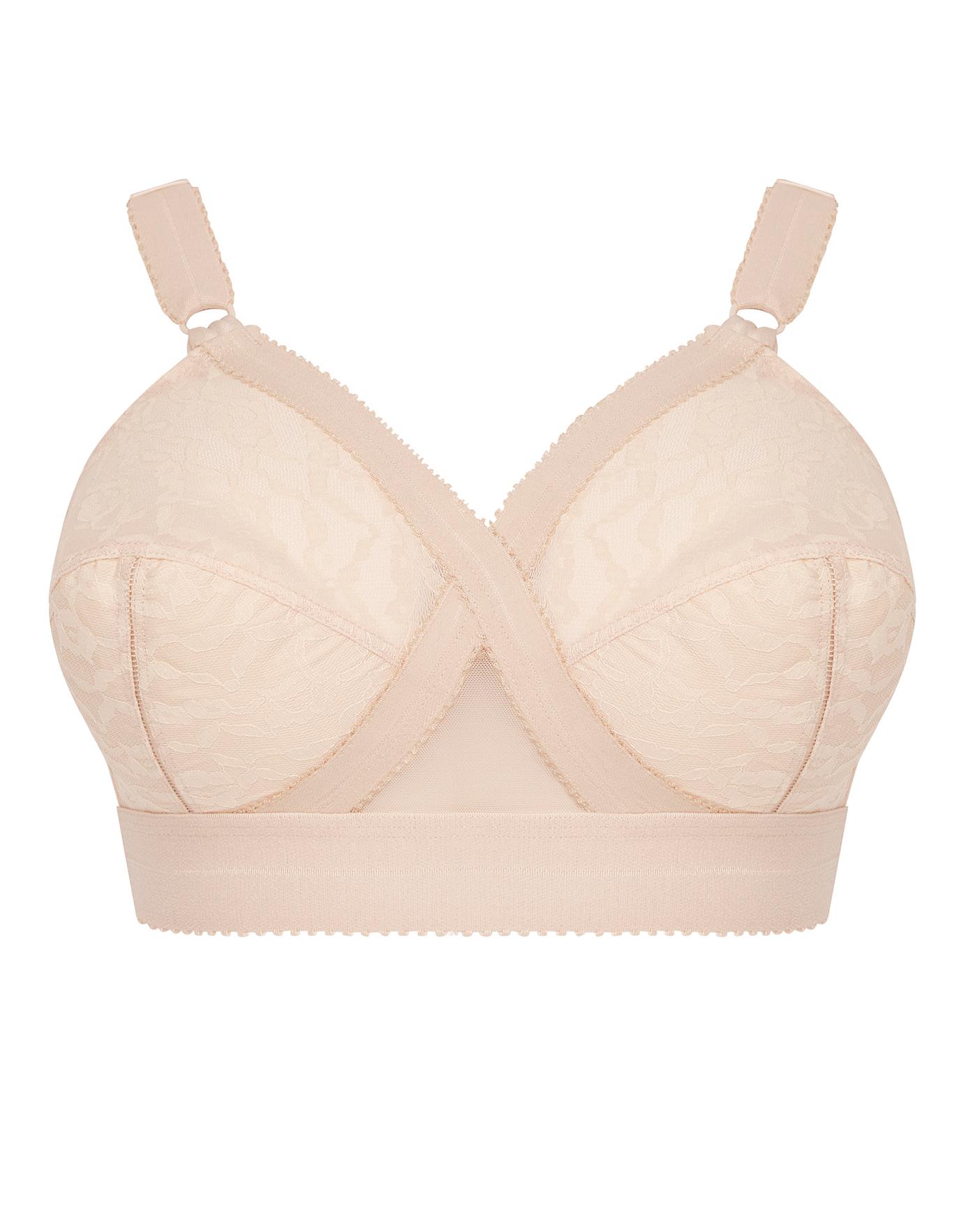 Beige Non-wired Bra - Cross your Heart Lace