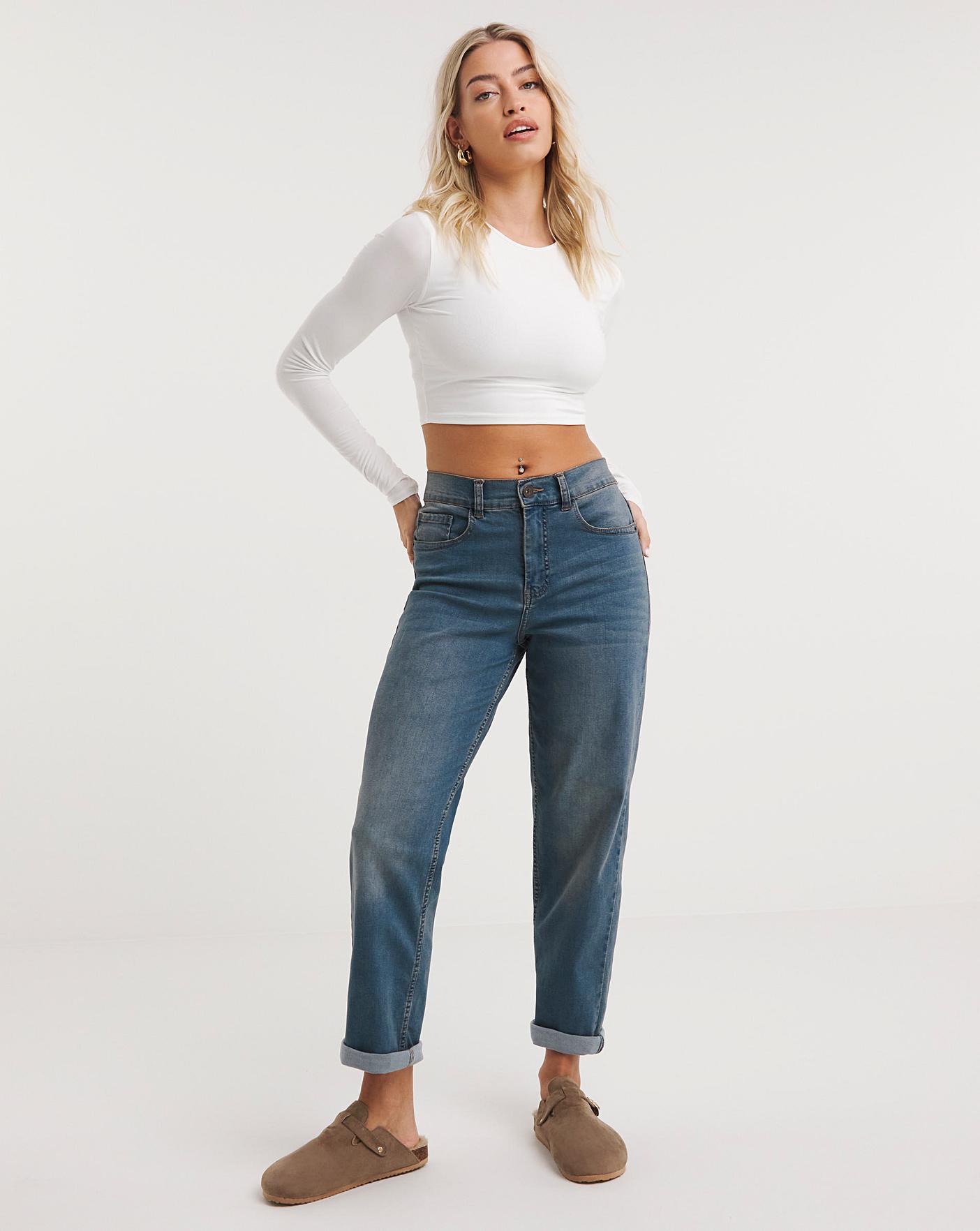 24/7 Organic Blue Boyfriend Jeans | Fashion World