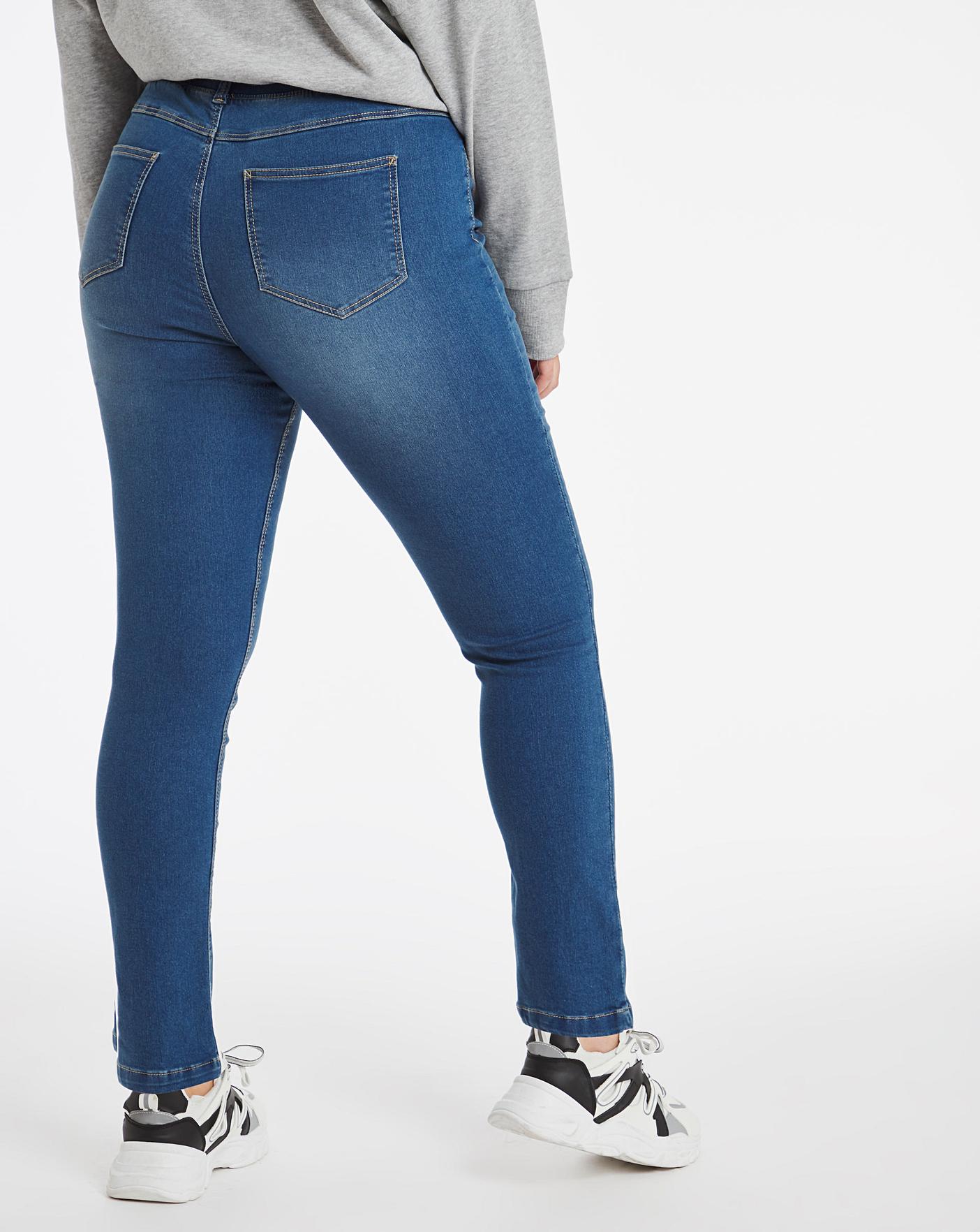 Bella Mid Blue Pull On Slim Leg 