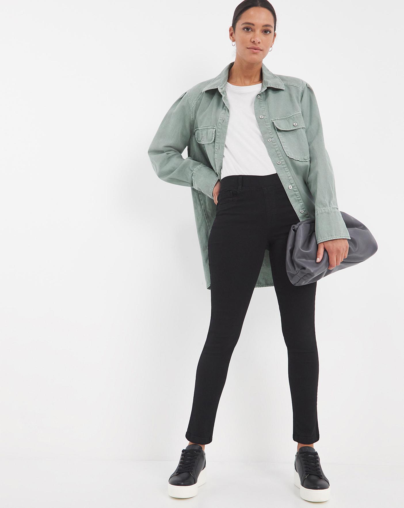Bella Black Pull On Slim Leg Jeggings 