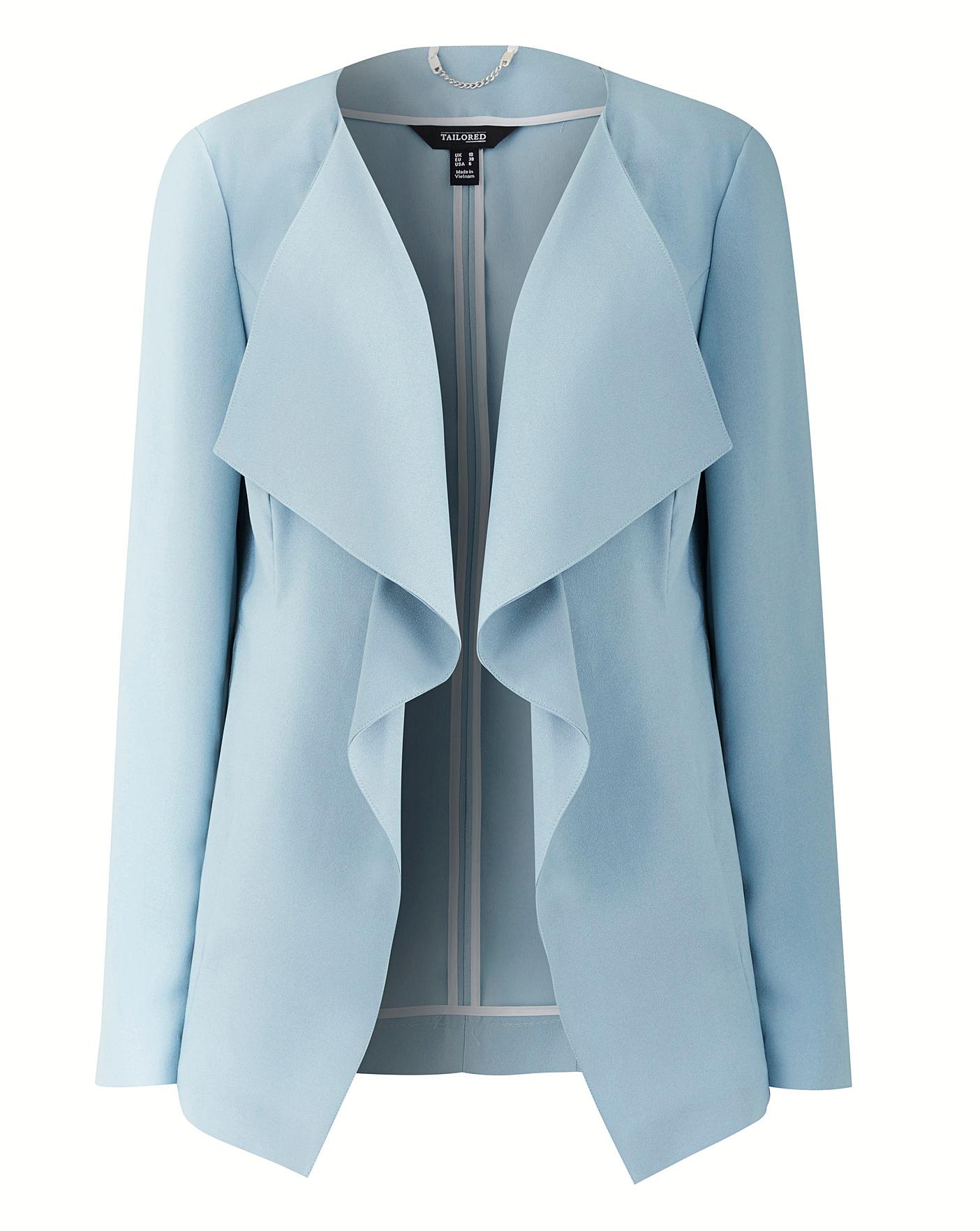 light blue waterfall jacket