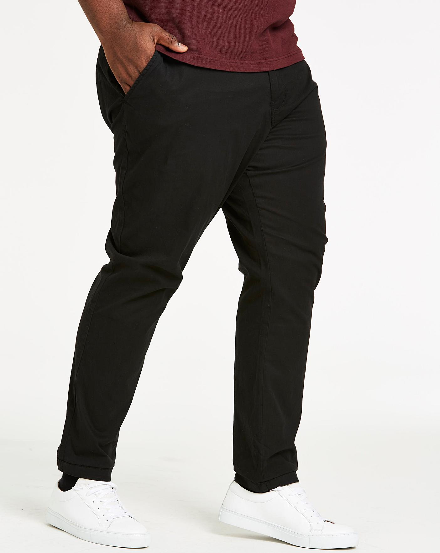 black stretch chinos