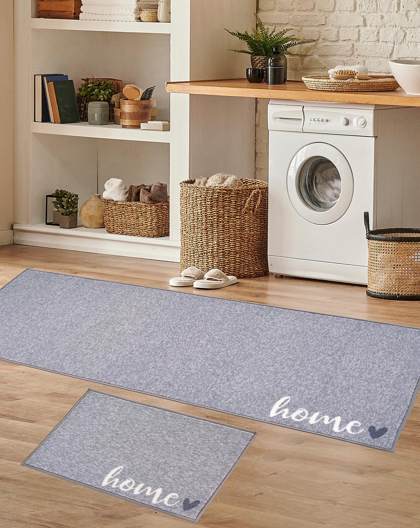 Home Heart Printed Runner & Doormat Set Home Essentials
