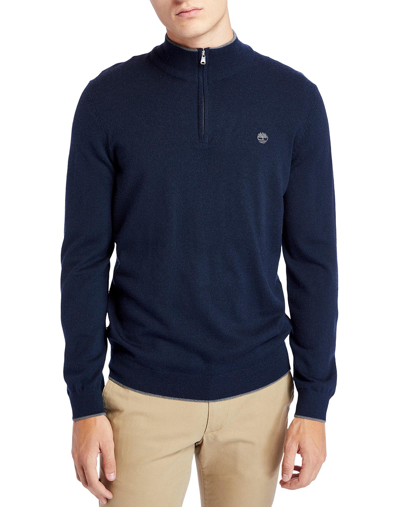 timberland half zip jumper
