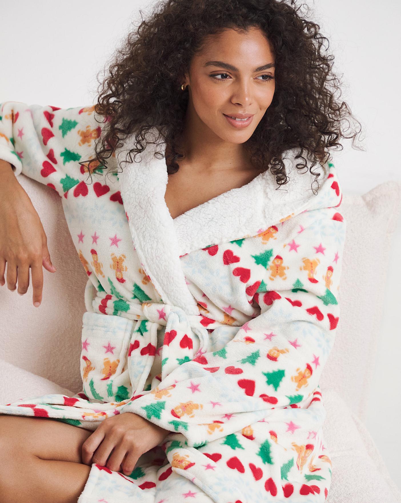 christmas dressing gown womens Pretty Secrets Christmas Fairisle Gown