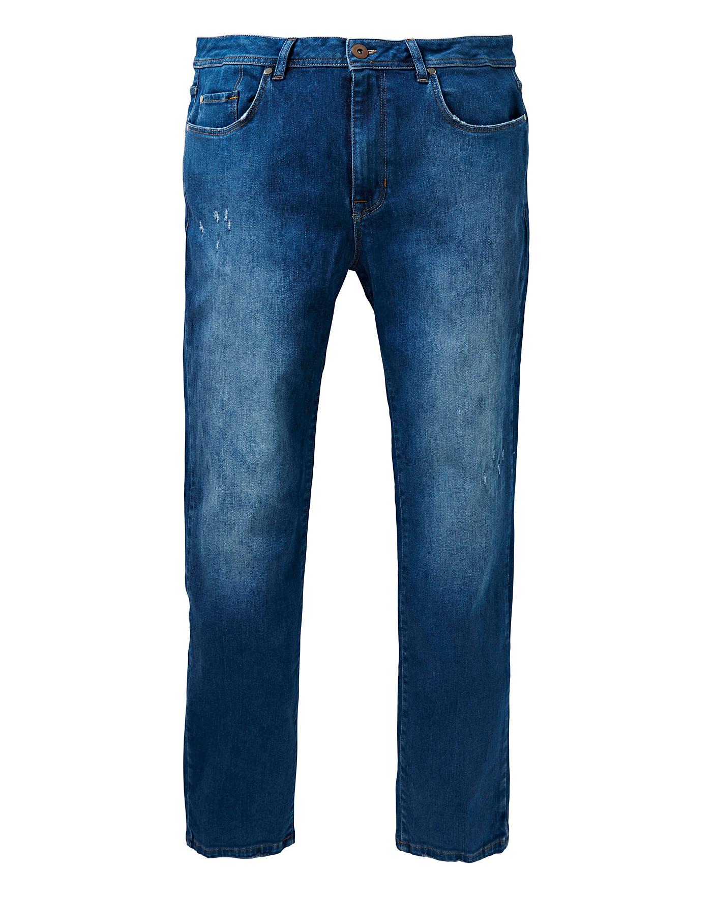 Straight Abraised Midwash Jeans | Jacamo