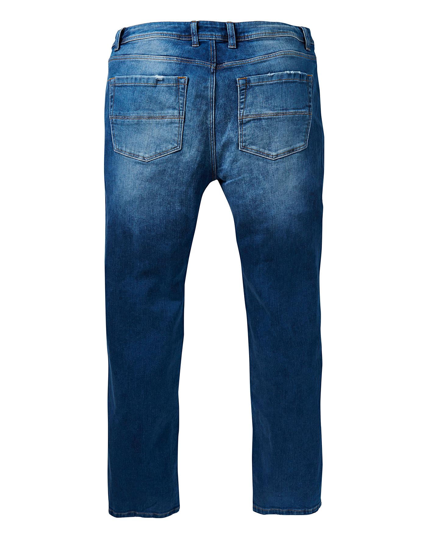 Straight Abraised Midwash Jeans | Jacamo