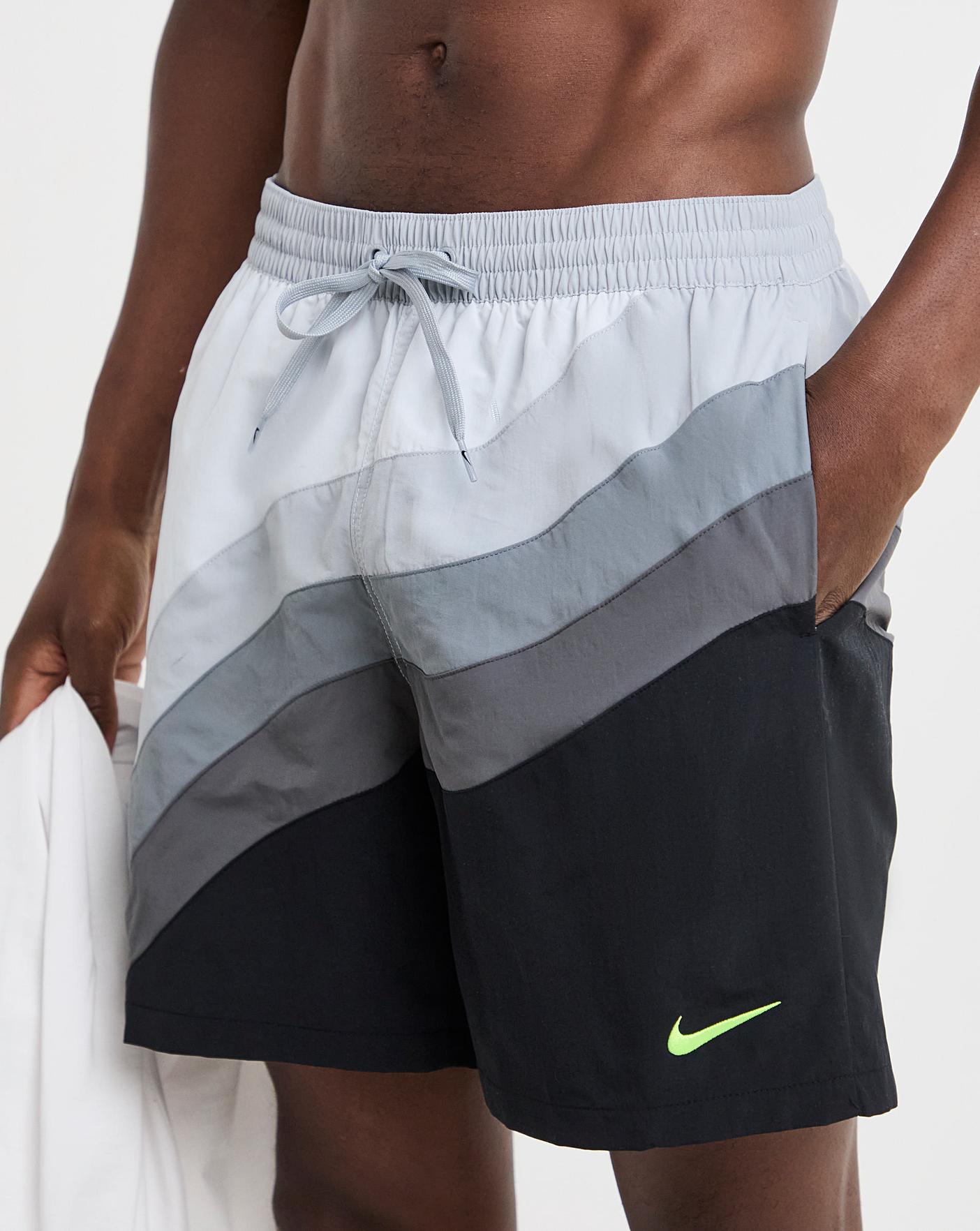 colour block nike shorts